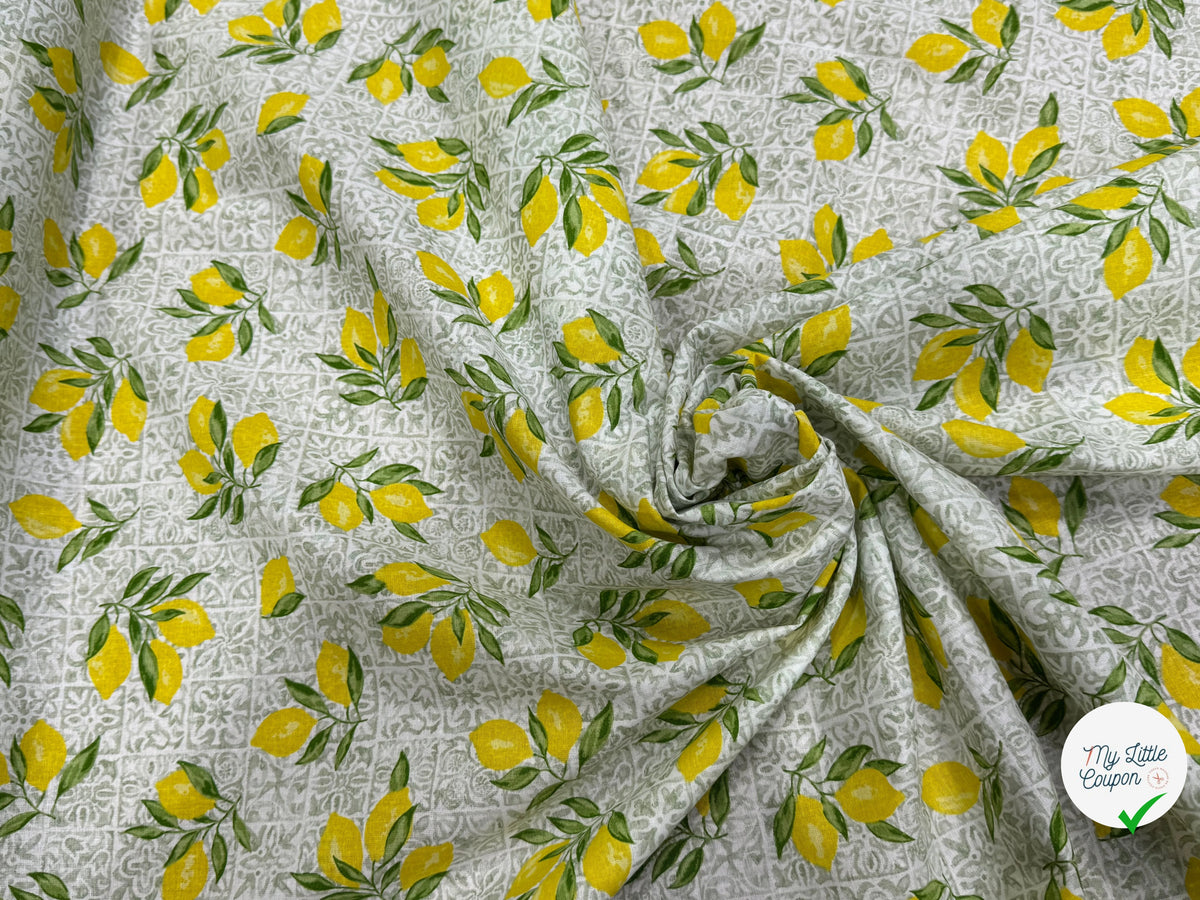 PERCALE DE COTON ALGARVE AMANDE 150 CM - My Little Coupon