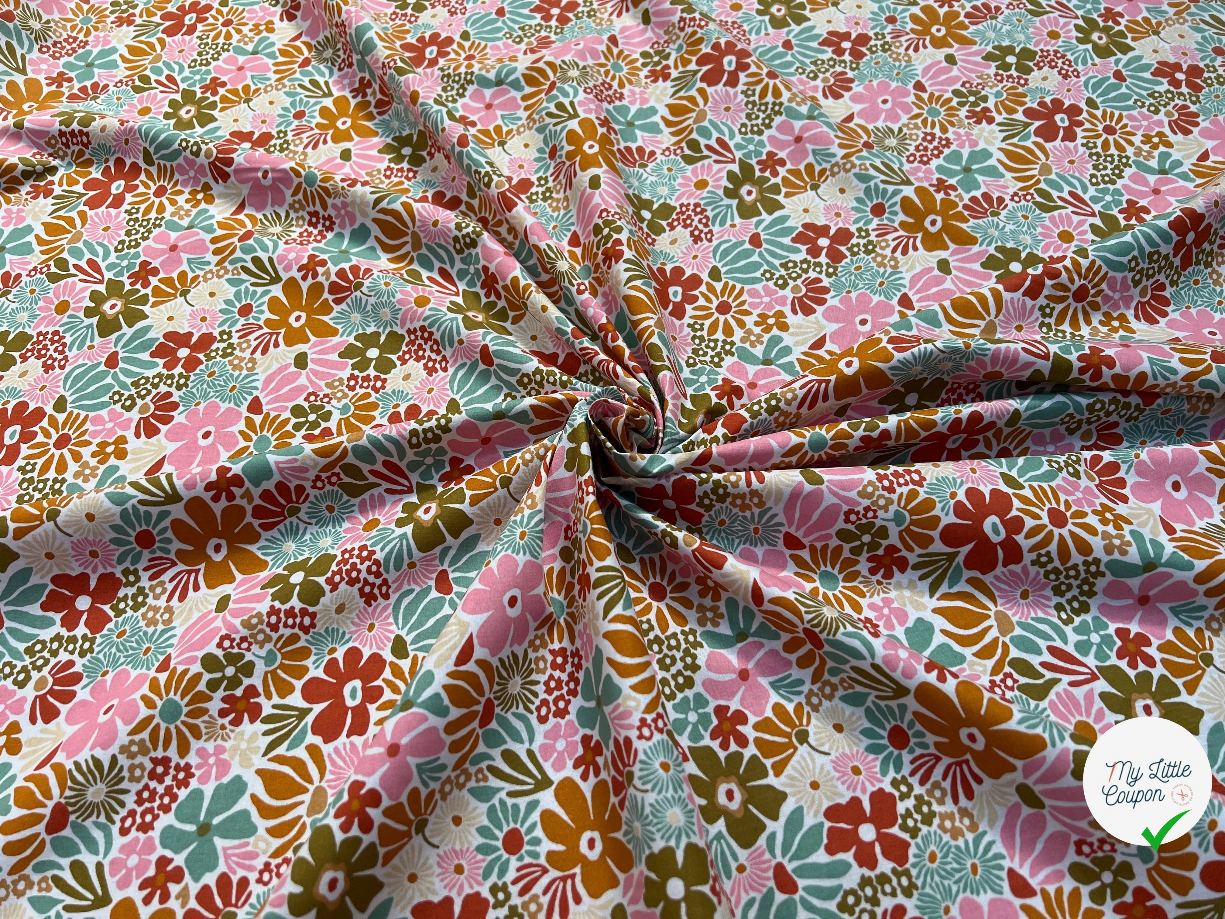 PERCALE DE COTON BEGONIA BLANC 150 CM - My Little Coupon
