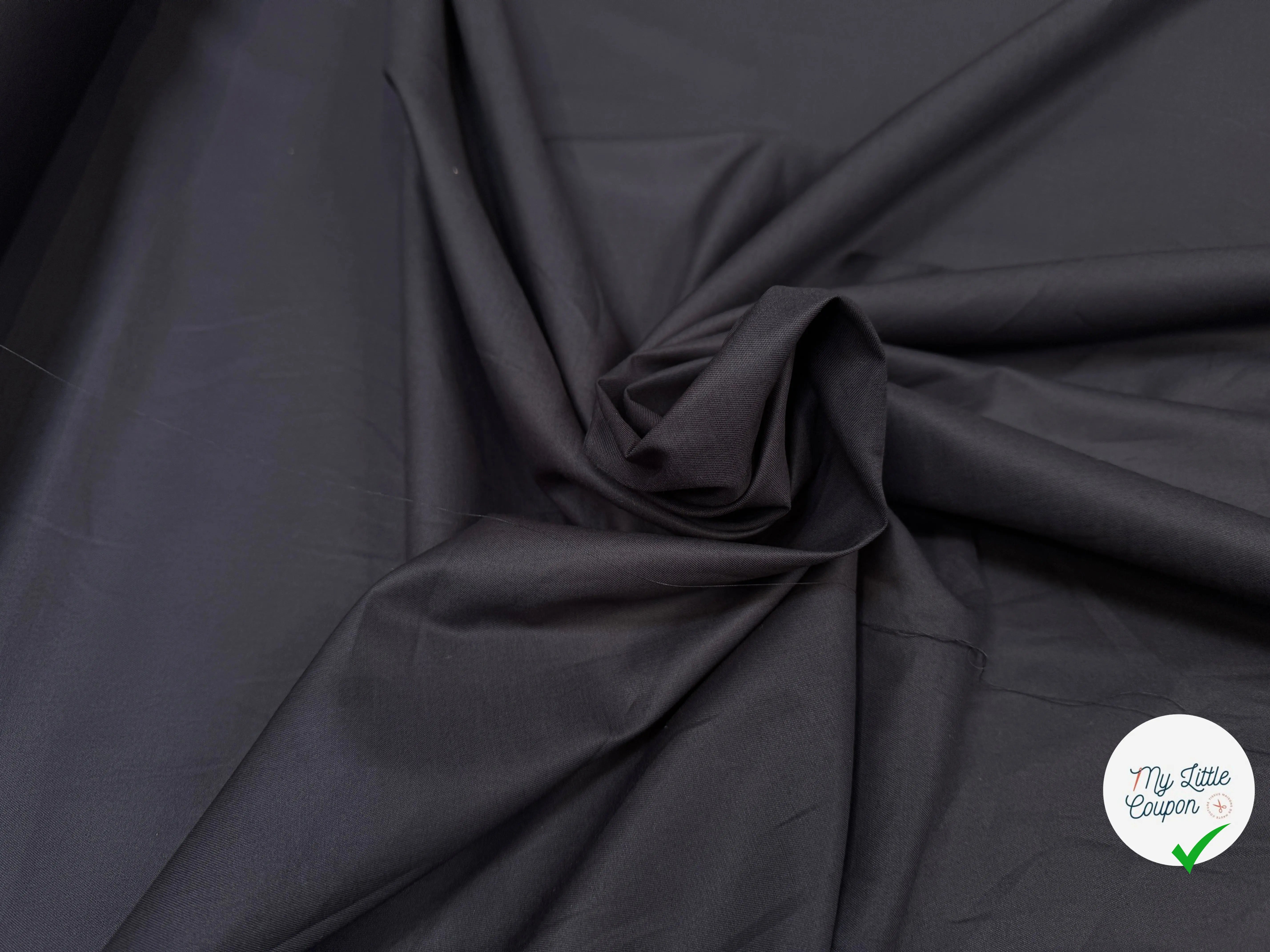PERCALE DE COTON BLEU MARINE - My Little Coupon
