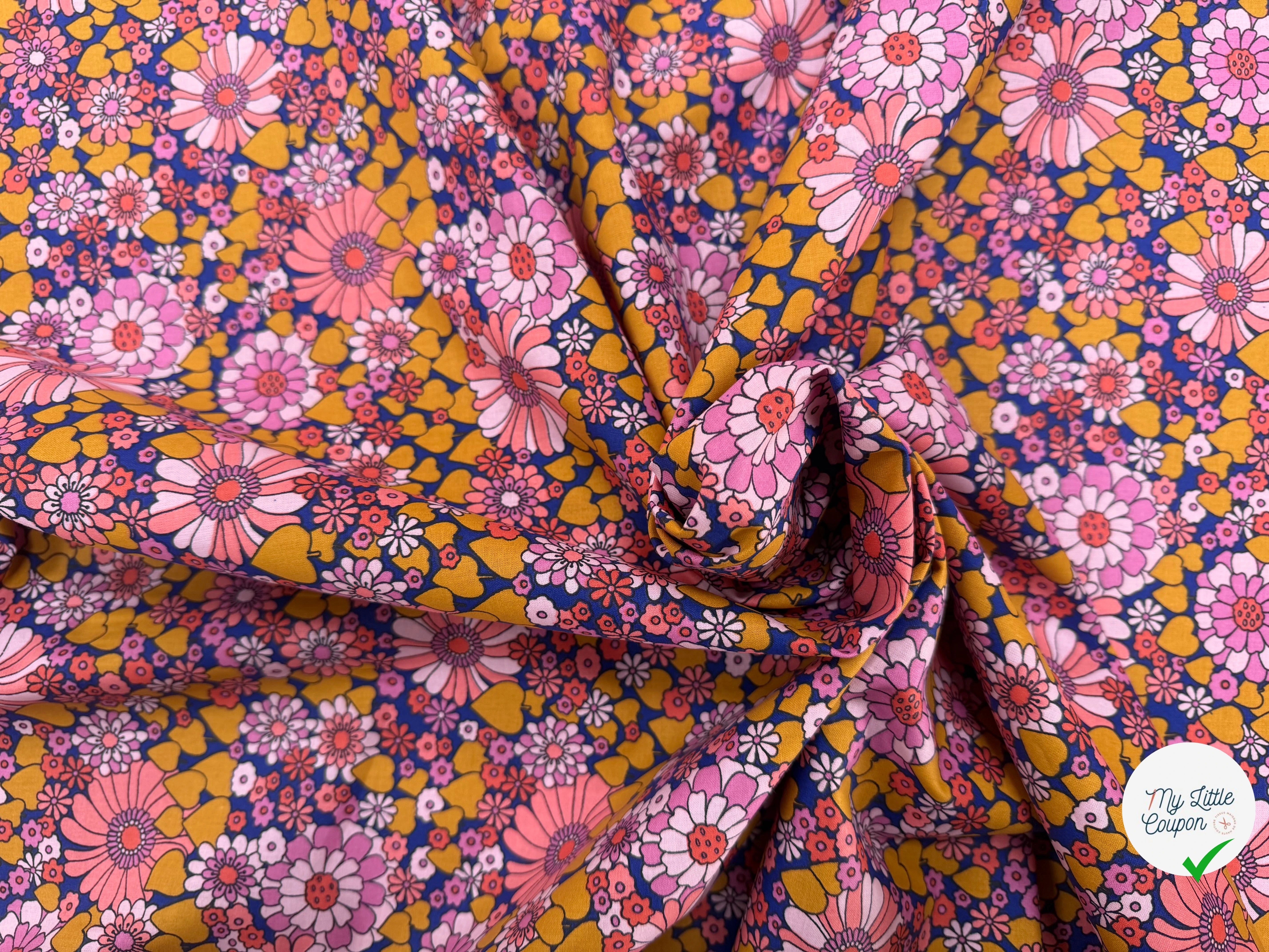 PERCALE DE COTON CHILL ROSE BLEU 150 CM - My Little Coupon