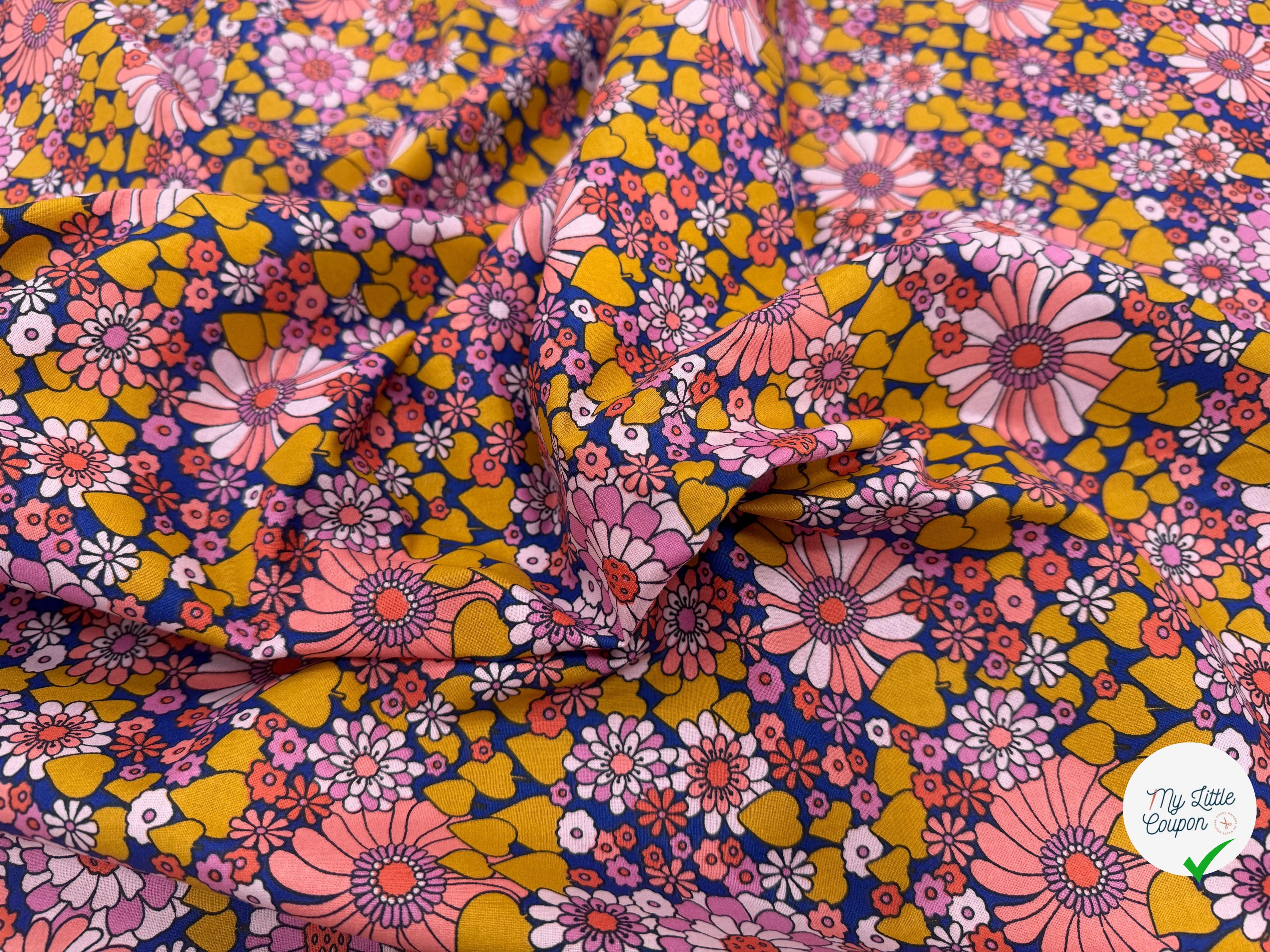 PERCALE DE COTON CHILL ROSE BLEU 150 CM - My Little Coupon