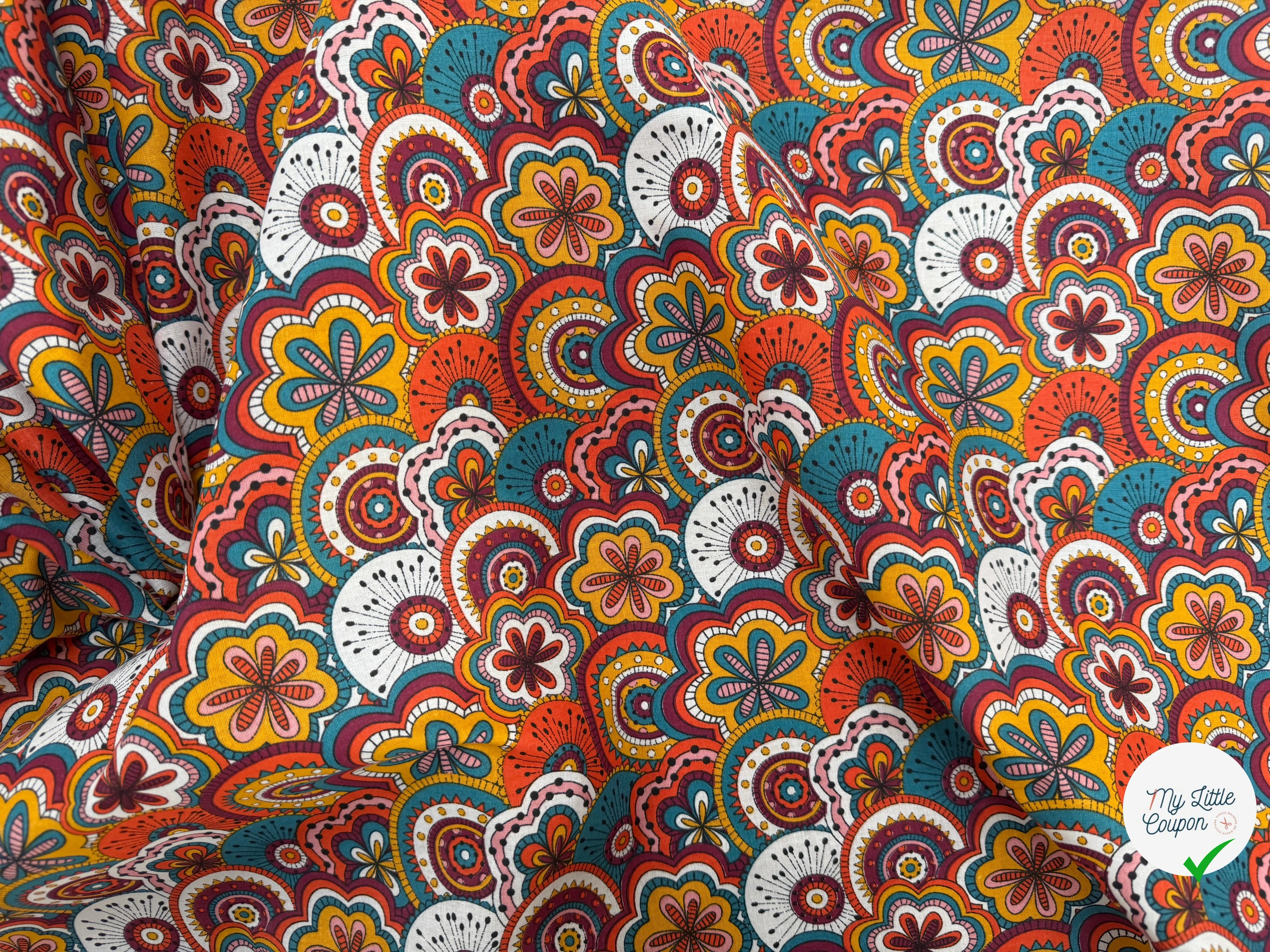 PERCALE DE COTON CHIMERE MULTICO 150 CM - My Little Coupon