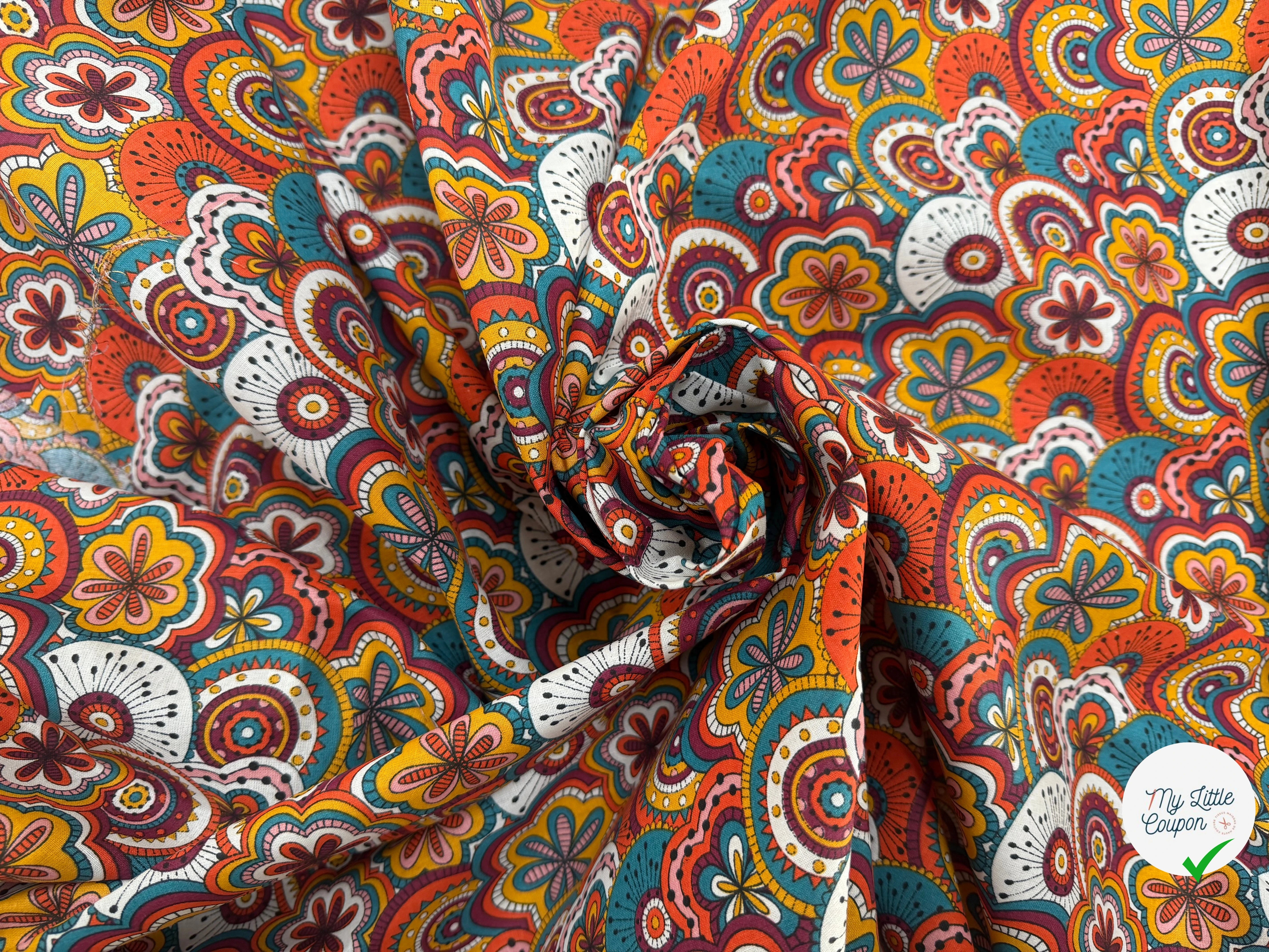 PERCALE DE COTON CHIMERE MULTICO 150 CM - My Little Coupon