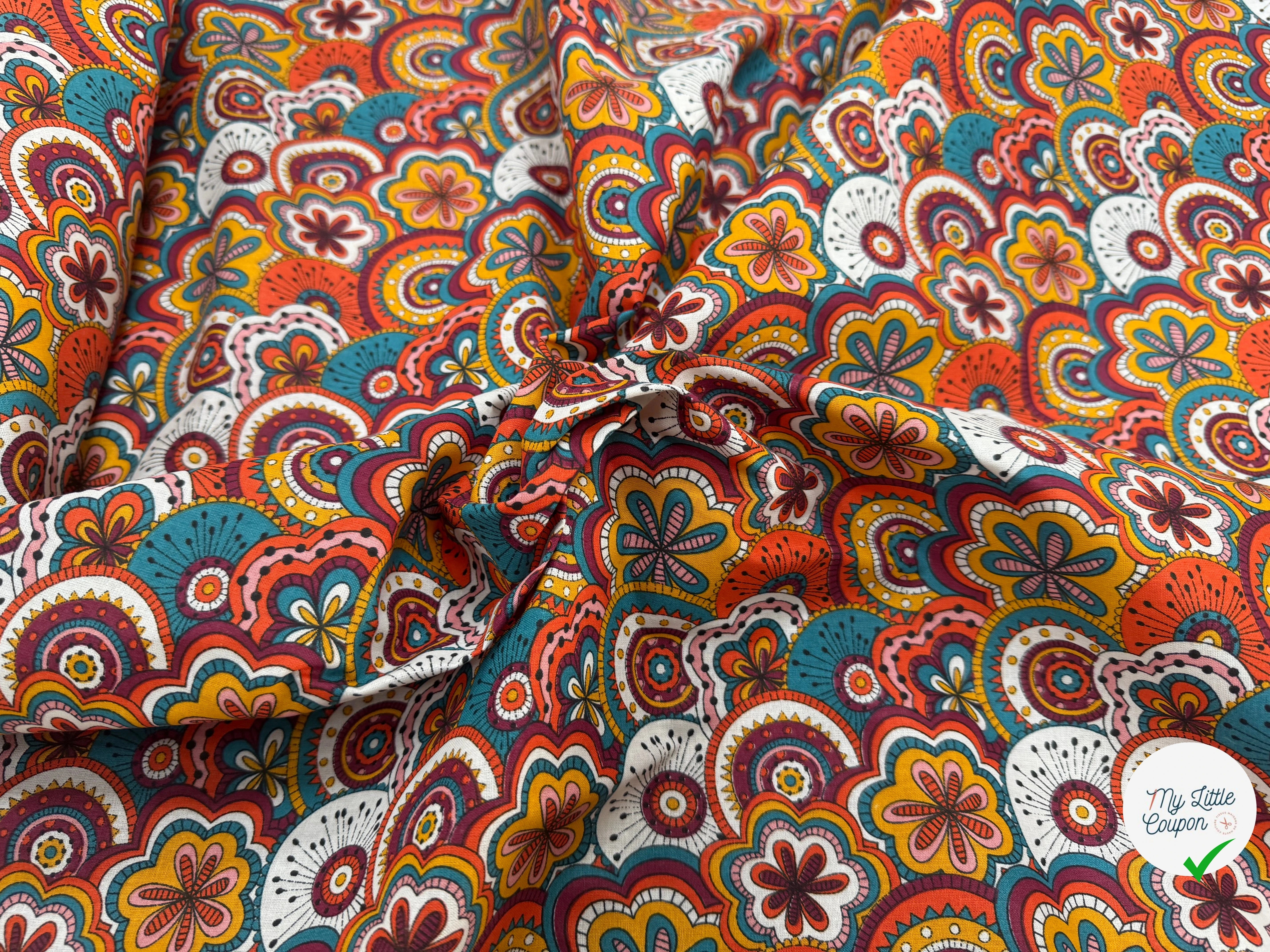 PERCALE DE COTON CHIMERE MULTICO 150 CM - My Little Coupon