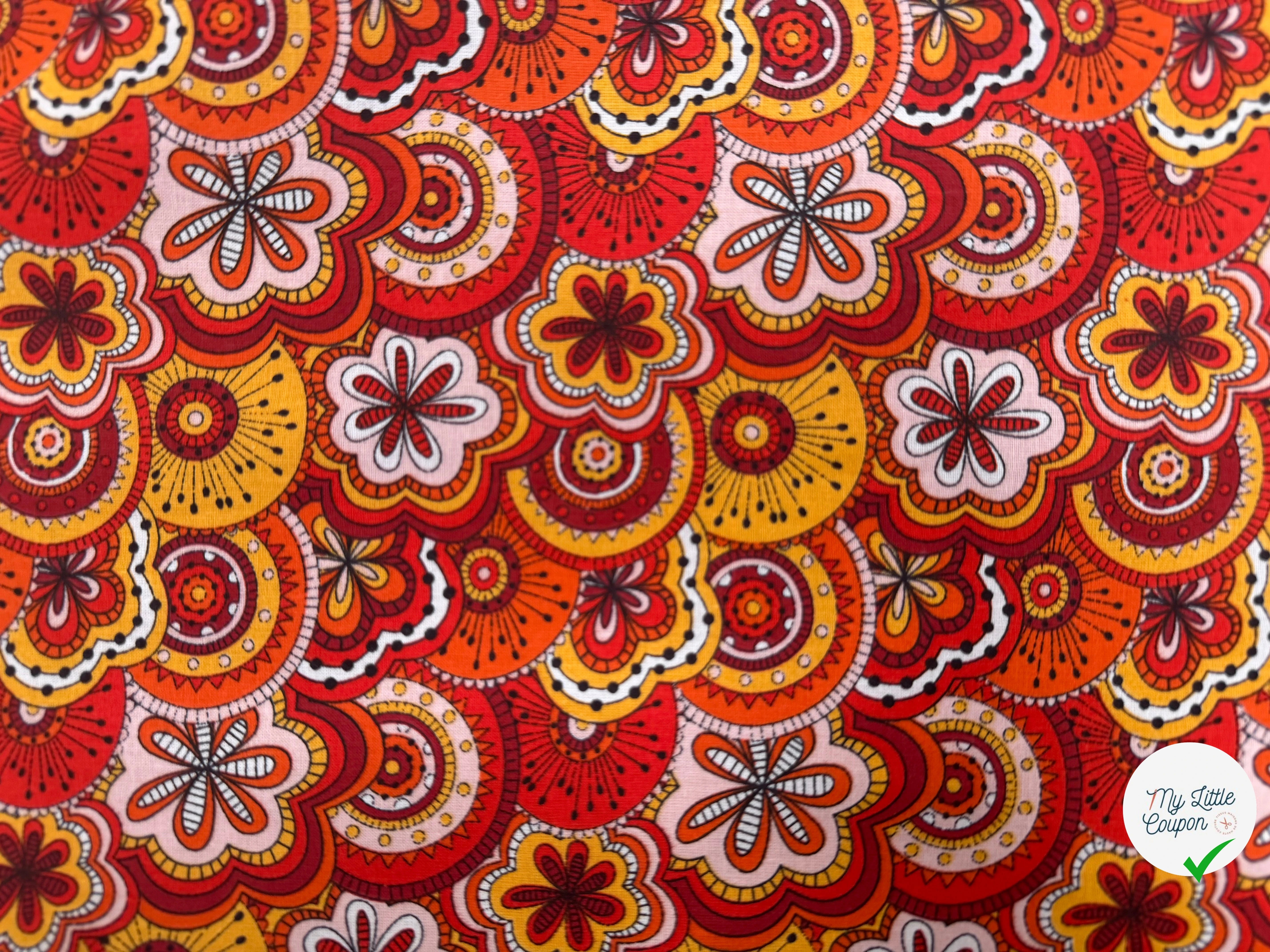 PERCALE DE COTON CHIMERE ROUGE 150 CM - My Little Coupon