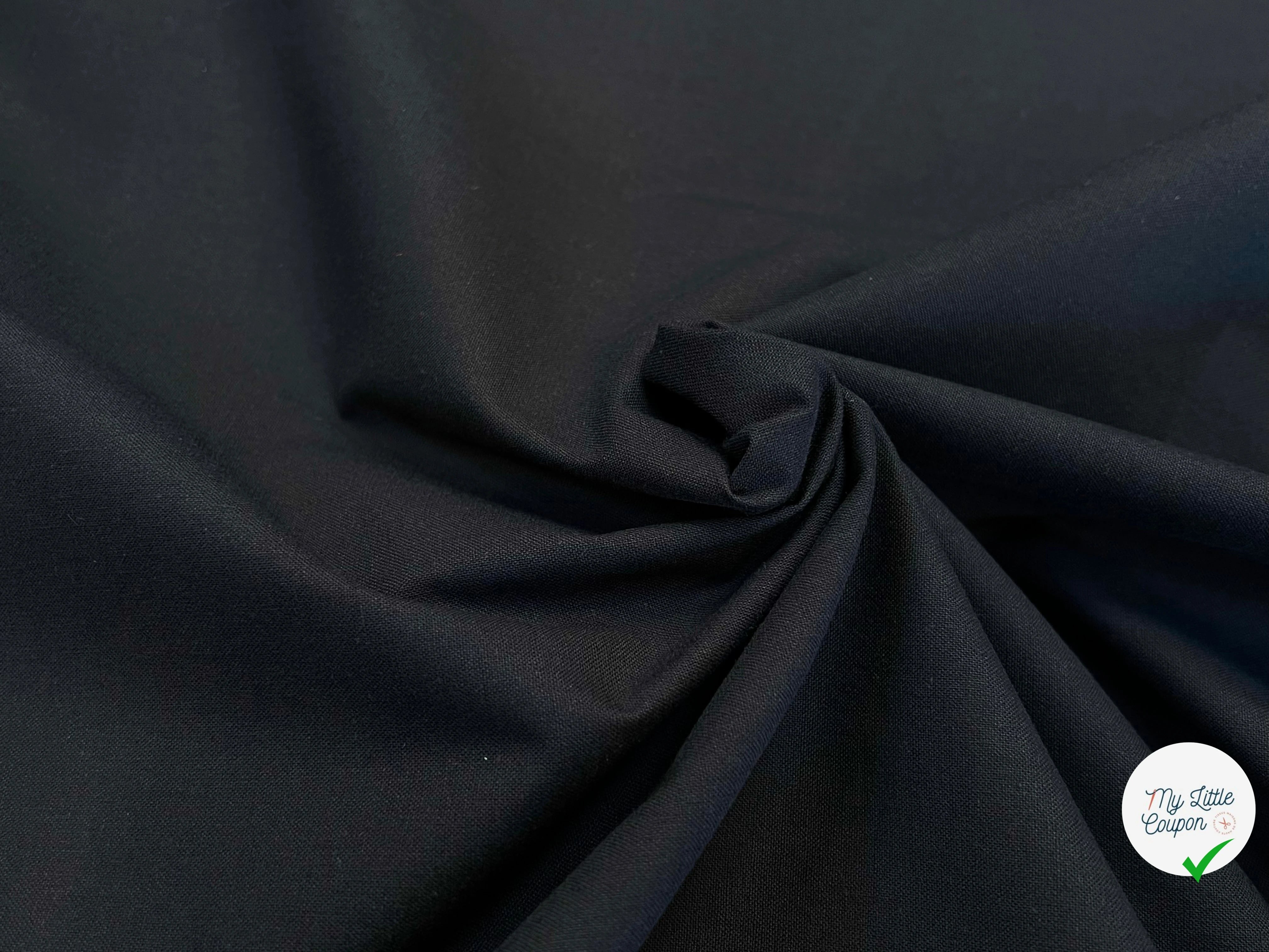 PERCALE DE COTON CHINTZÉ VILNIUS NOIR - My Little Coupon