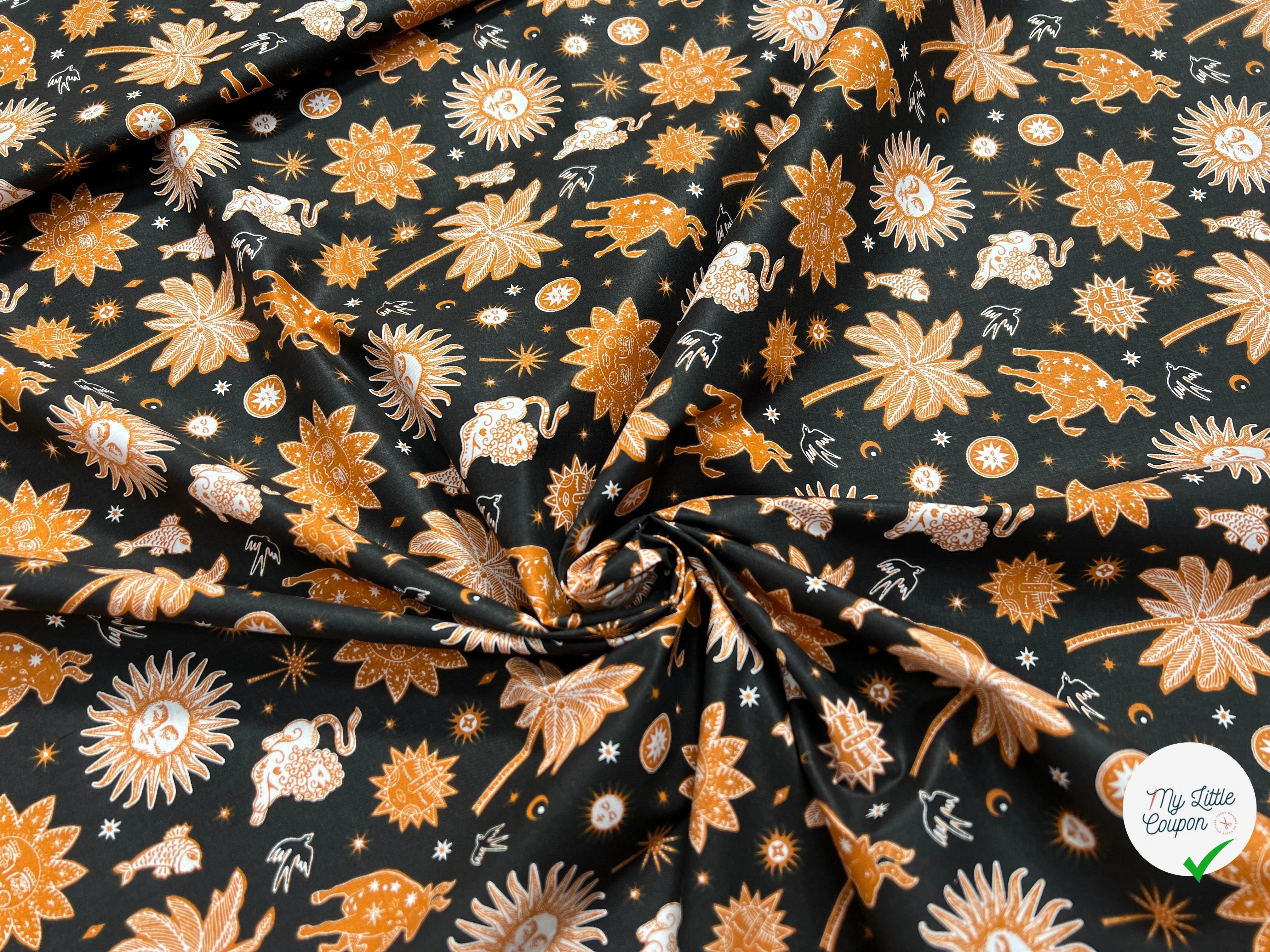 PERCALE DE COTON CHYPRE NOIR 150 CM - My Little Coupon