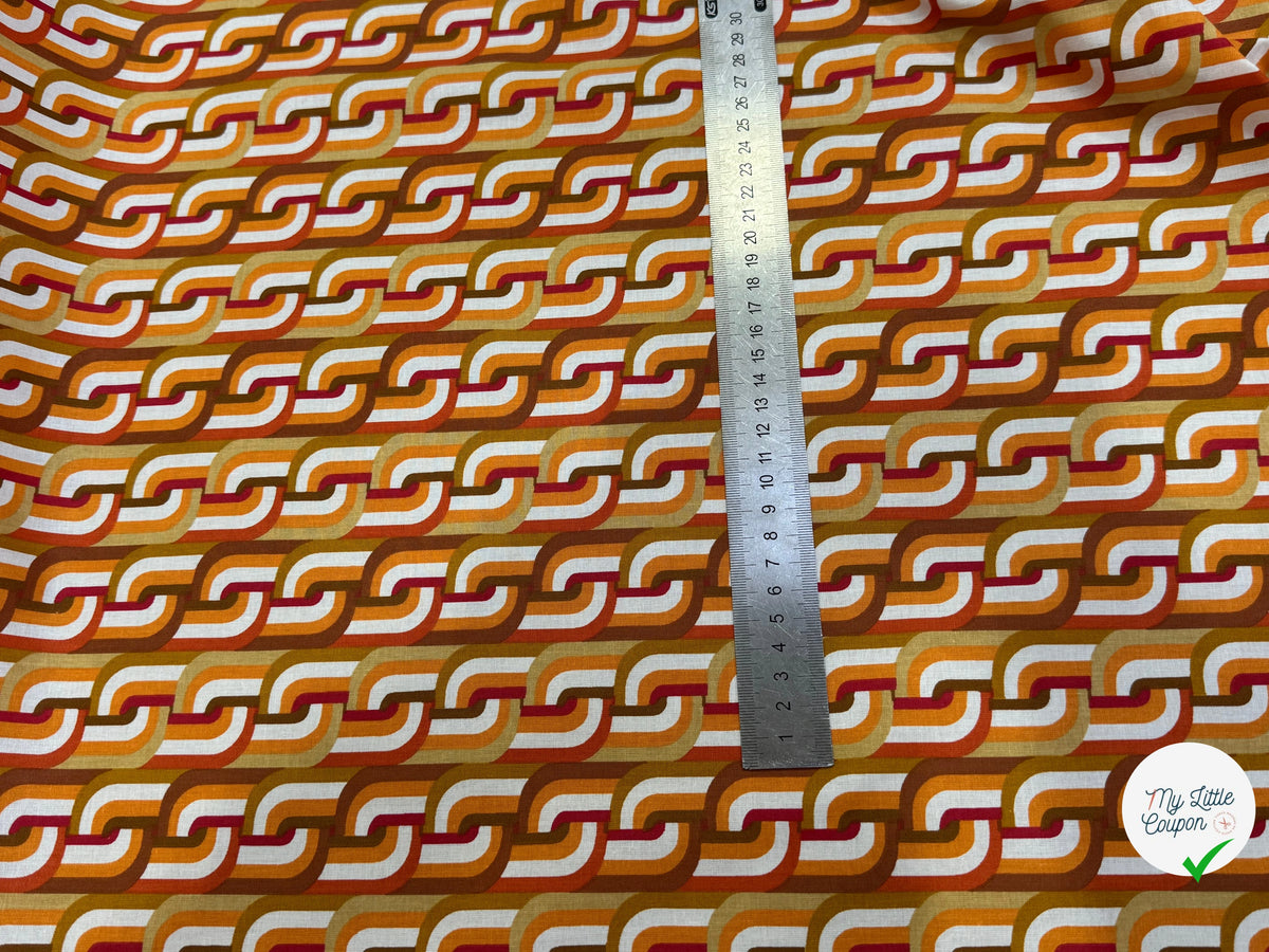 PERCALE DE COTON CLODETTE ORANGE 150 CM - My Little Coupon