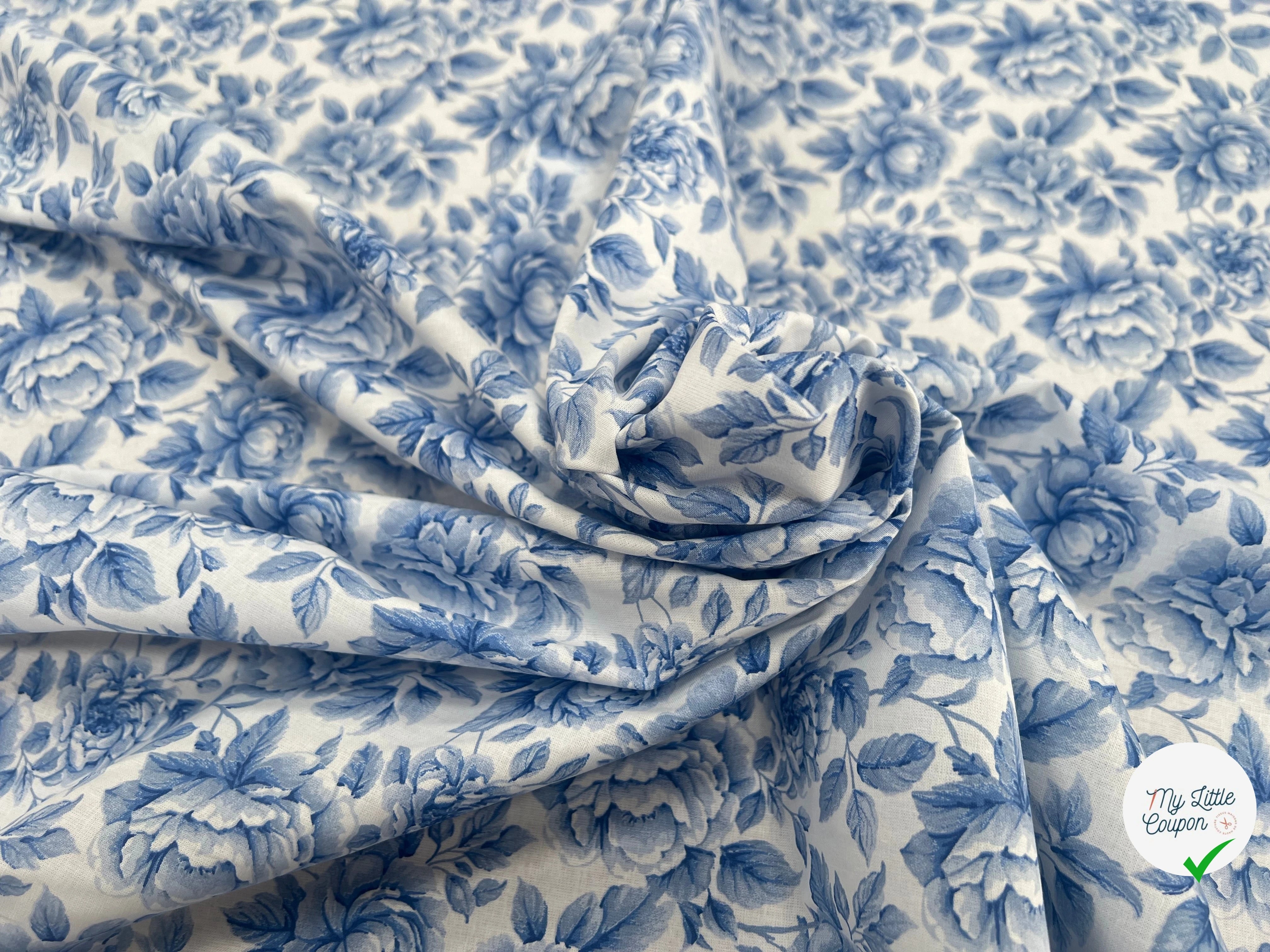 PERCALE DE COTON COBALT BLEU 150 CM - My Little Coupon