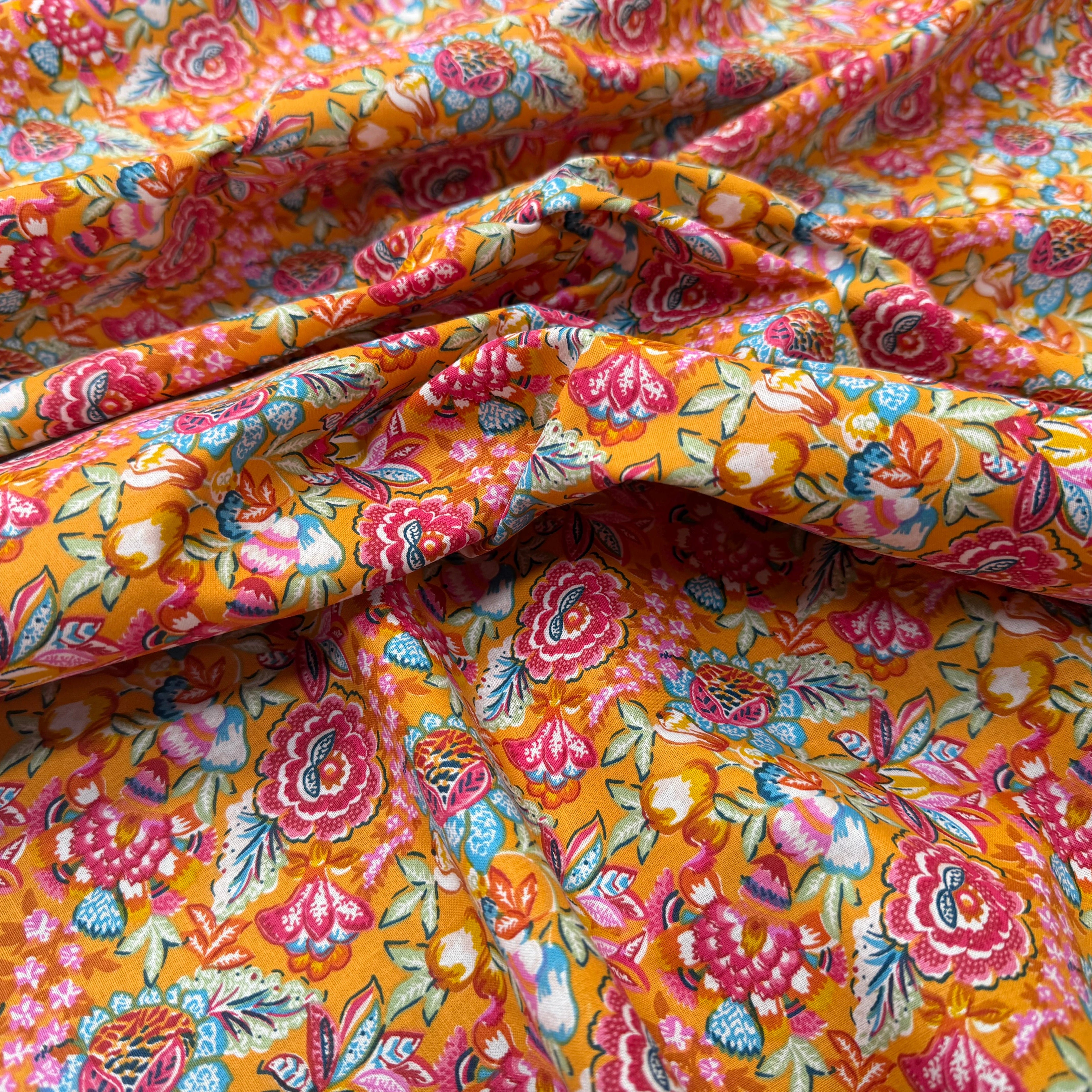 PERCALE DE COTON ESMERALDA JAUNE 150 CM - My Little Coupon