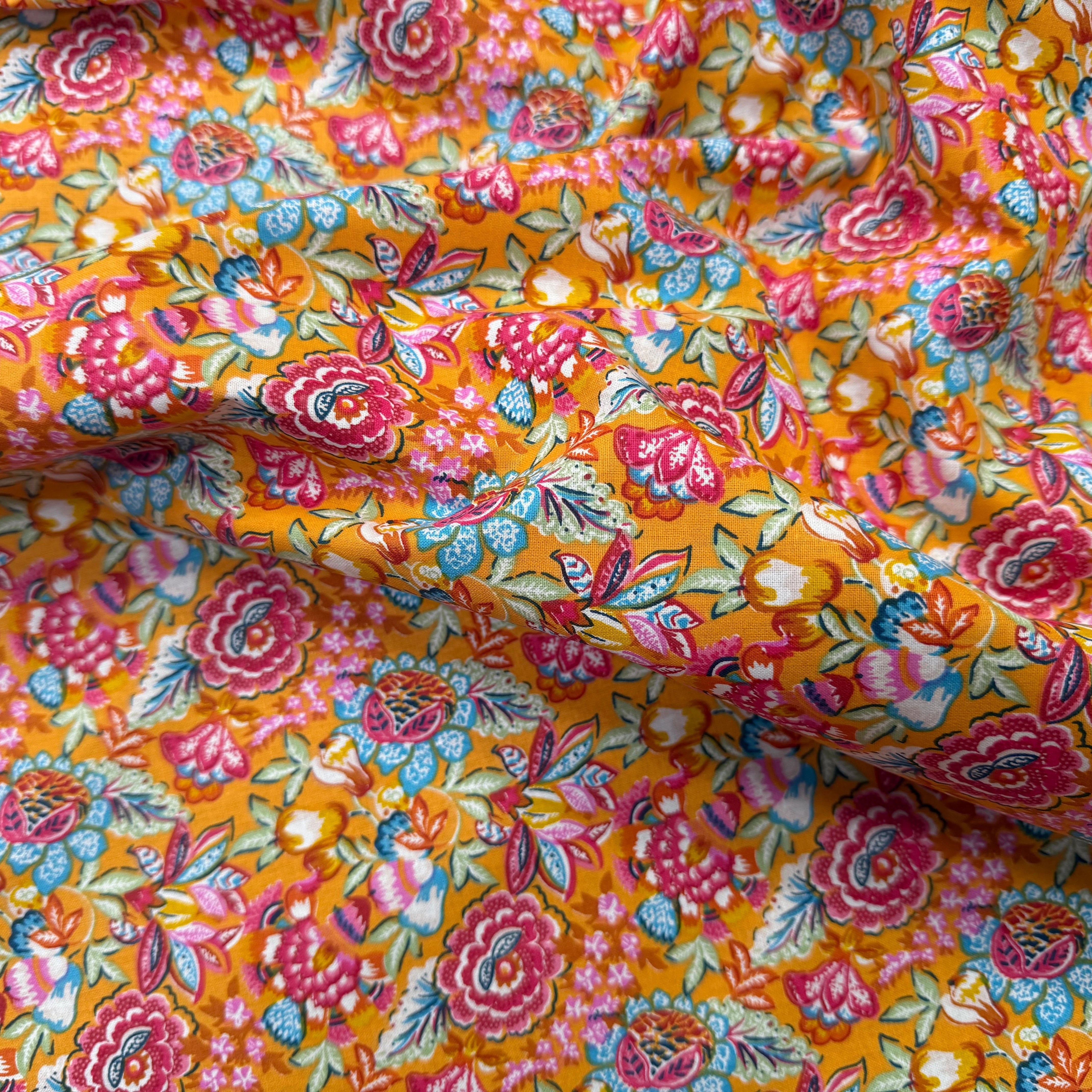 PERCALE DE COTON ESMERALDA JAUNE 150 CM - My Little Coupon
