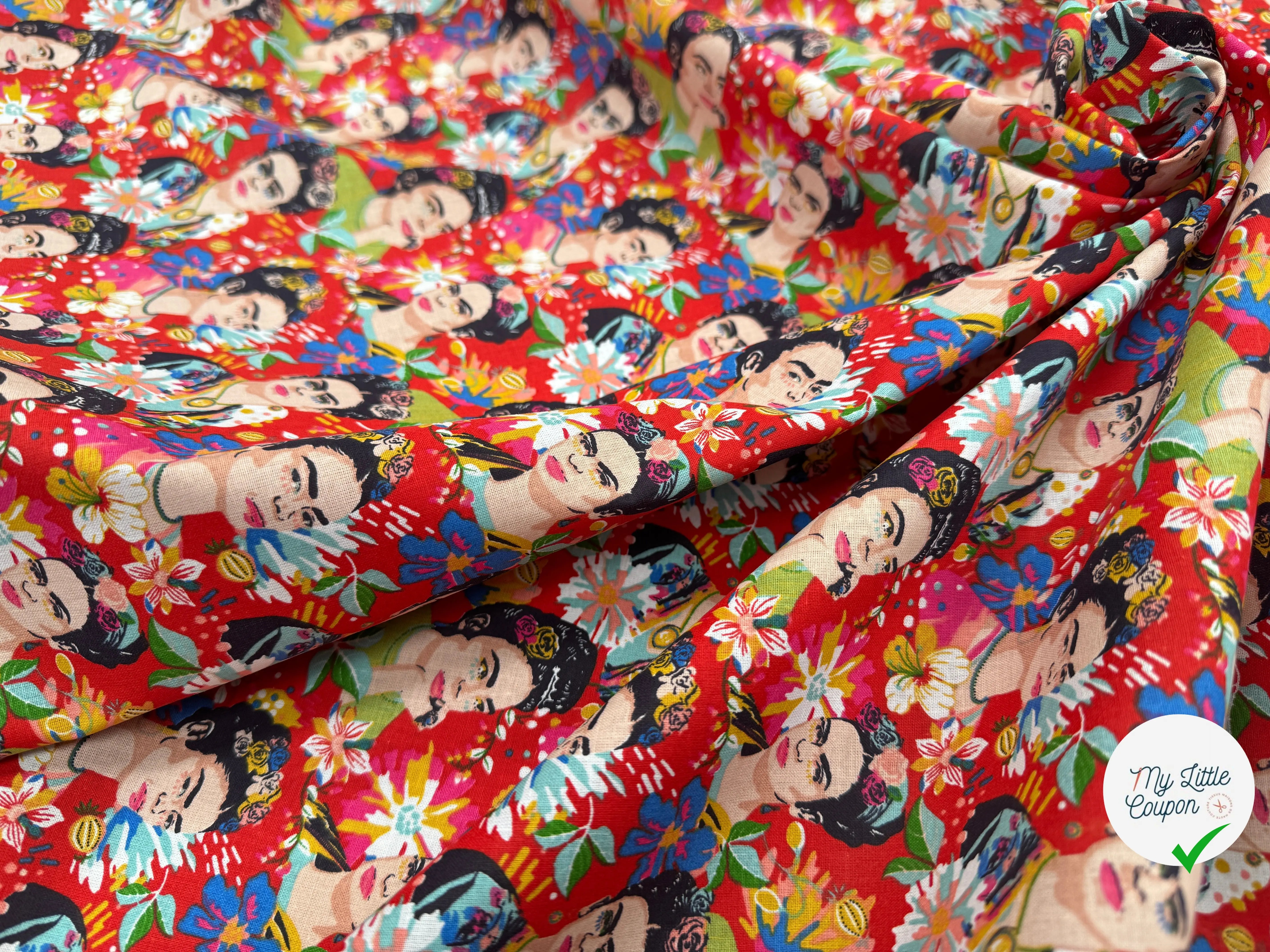 PERCALE DE COTON FELICIA ROUGE - My Little Coupon