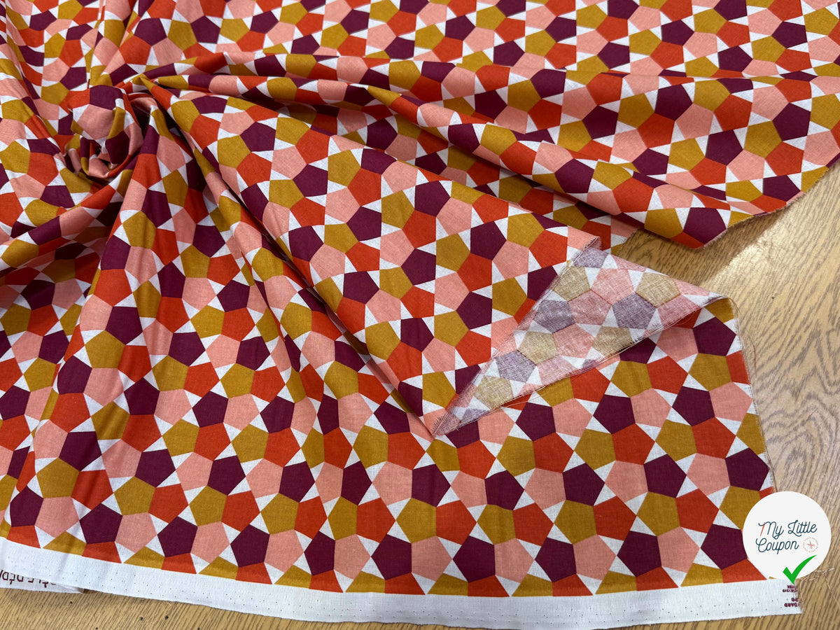 PERCALE DE COTON FES ROUGE 150 CM - My Little Coupon