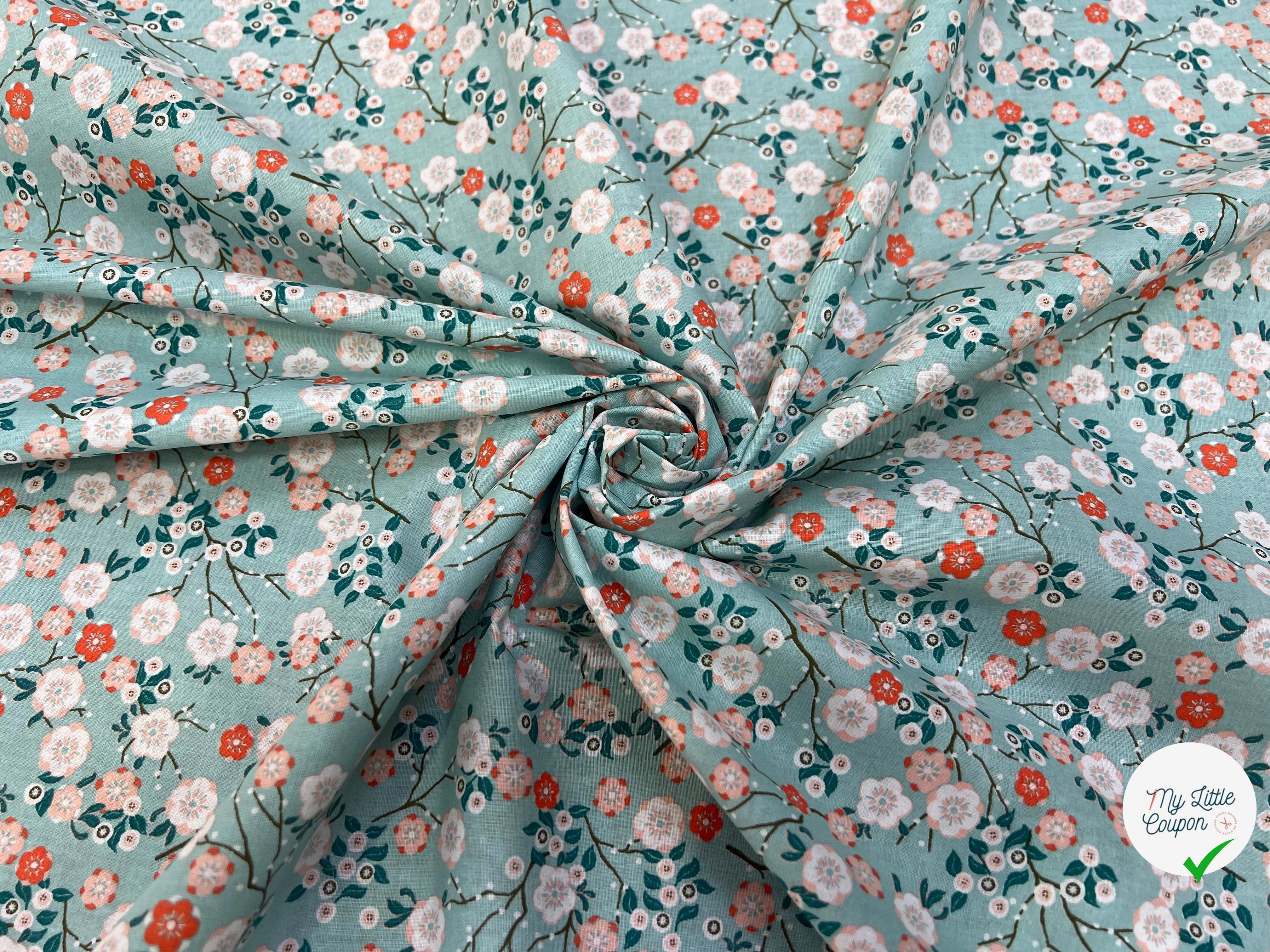 PERCALE DE COTON HOKKAIDO CIEL 150 CM - My Little Coupon
