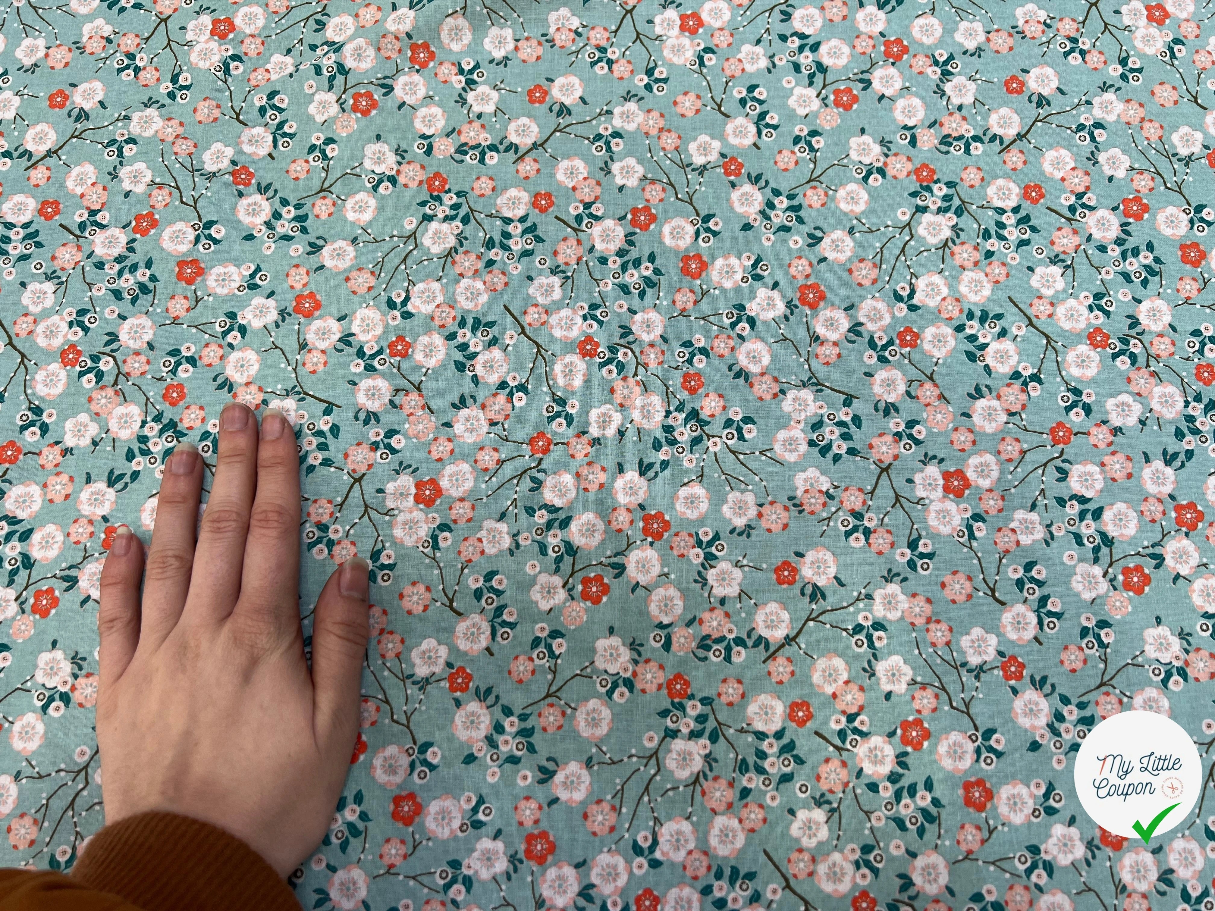 PERCALE DE COTON HOKKAIDO CIEL 150 CM - My Little Coupon
