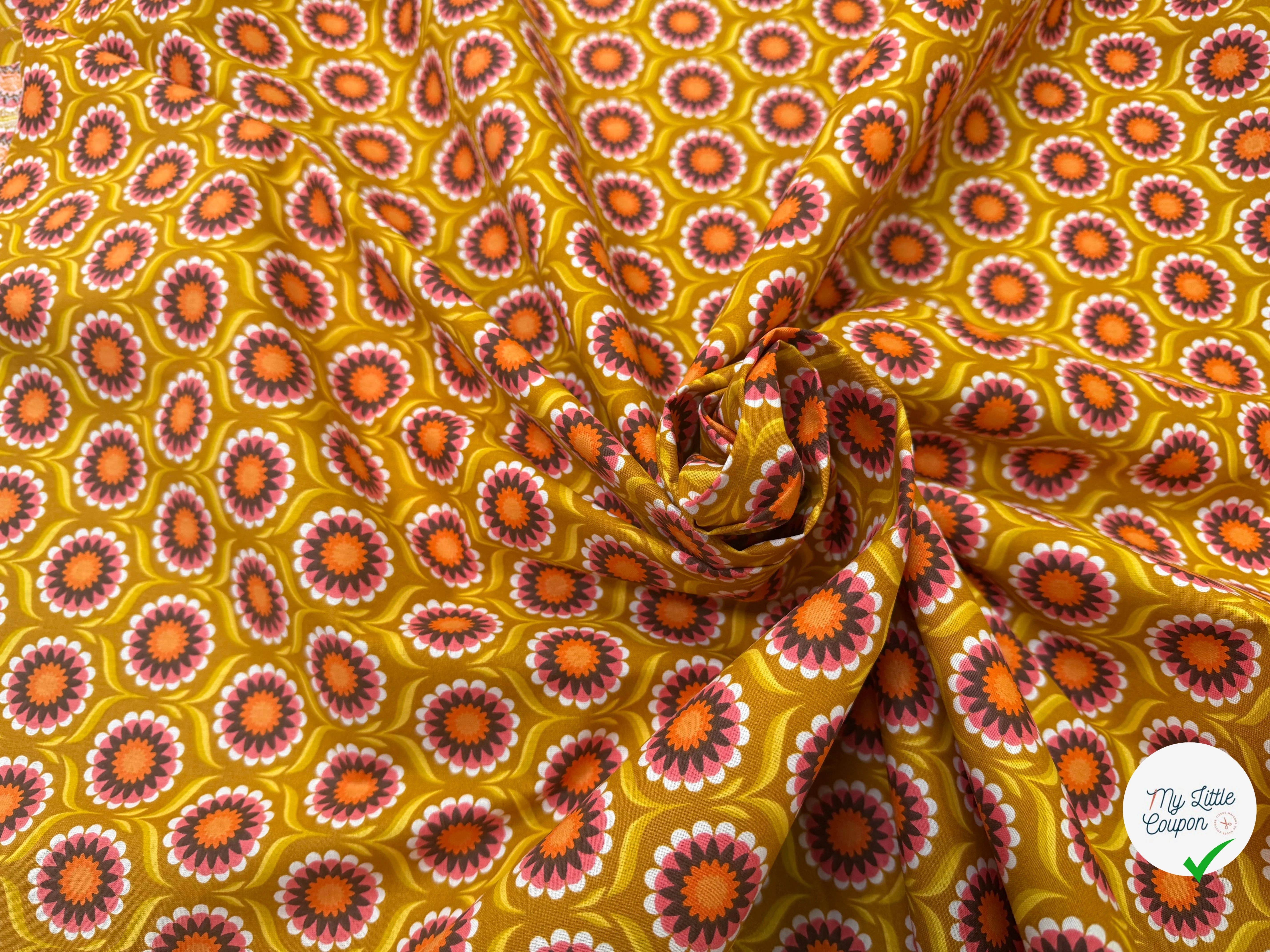 PERCALE DE COTON JOLIJOLI CURRY 150 CM - My Little Coupon