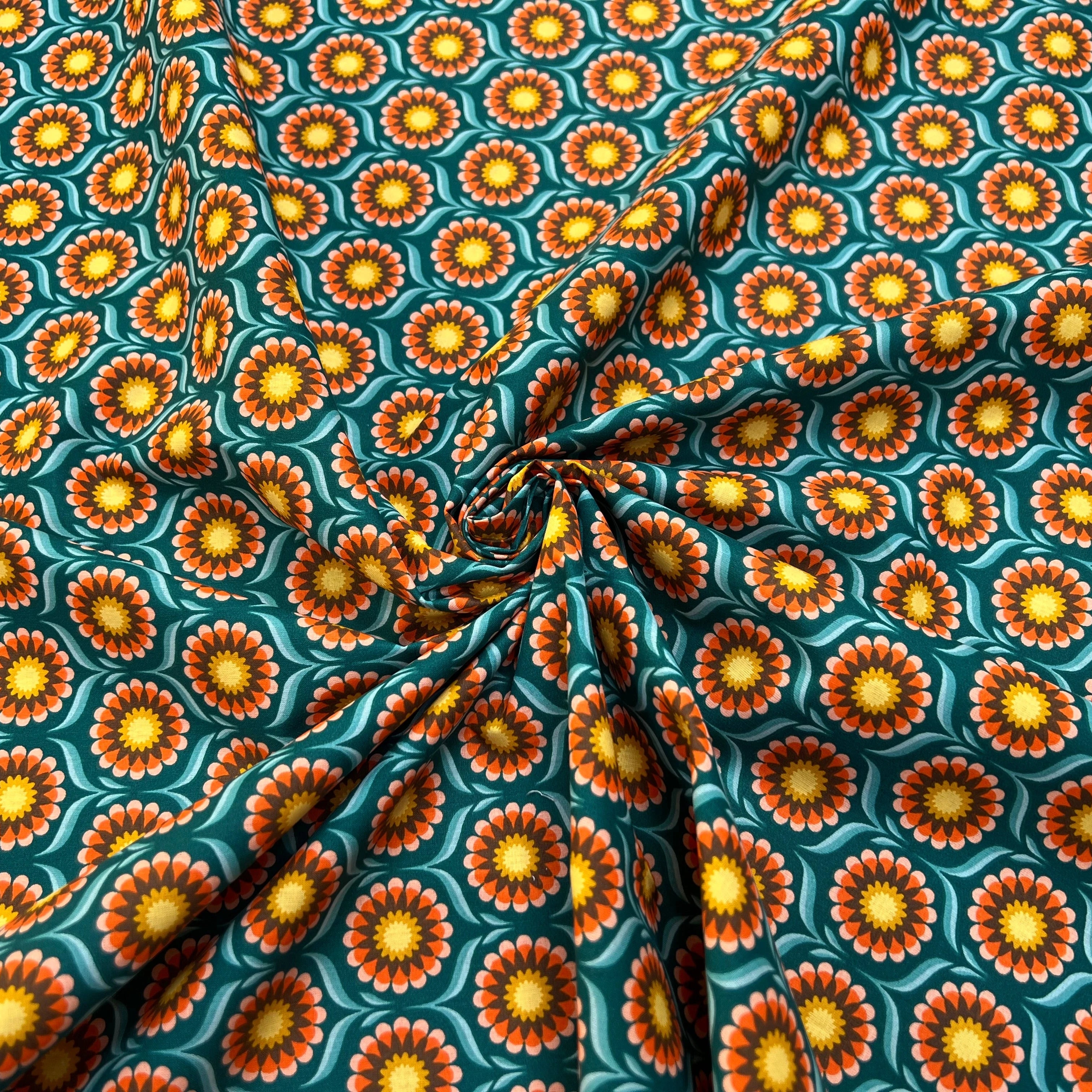 PERCALE DE COTON JOLIJOLI TURQUOISE 150 CM - My Little Coupon