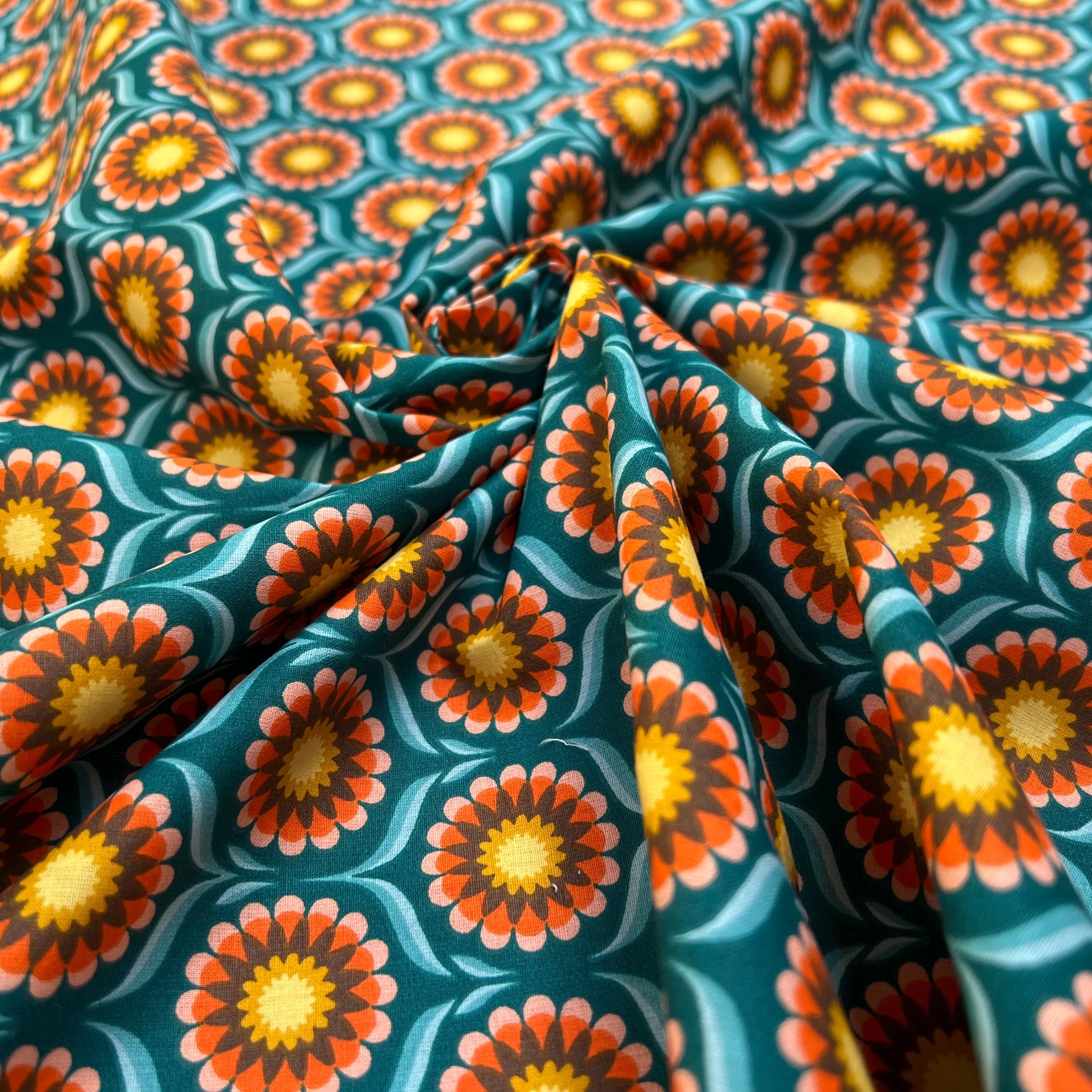 PERCALE DE COTON JOLIJOLI TURQUOISE 150 CM - My Little Coupon