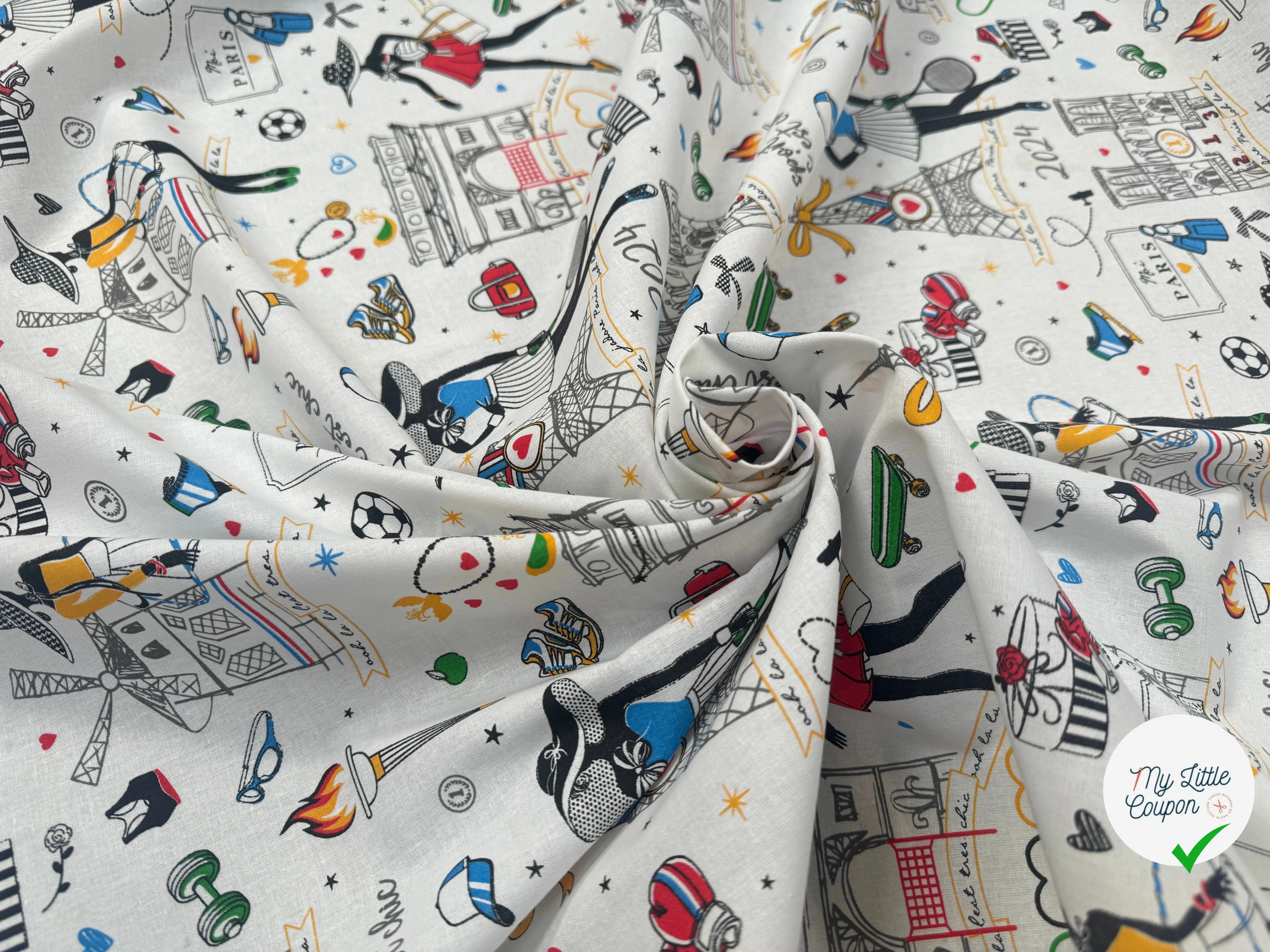PERCALE DE COTON MEDAILLE BLANC - My Little Coupon