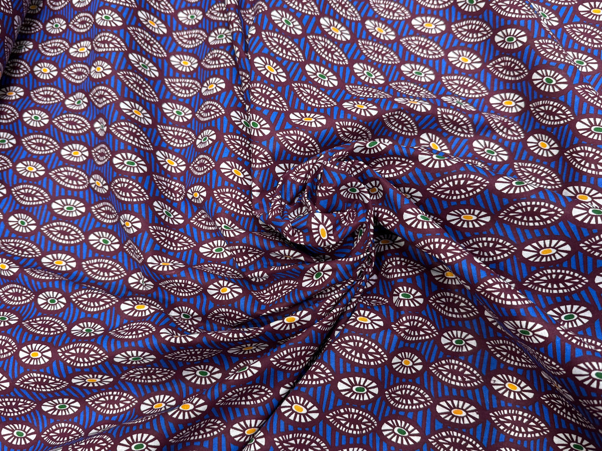 PERCALE DE COTON OUAGA BLEU 150 CM - My Little Coupon