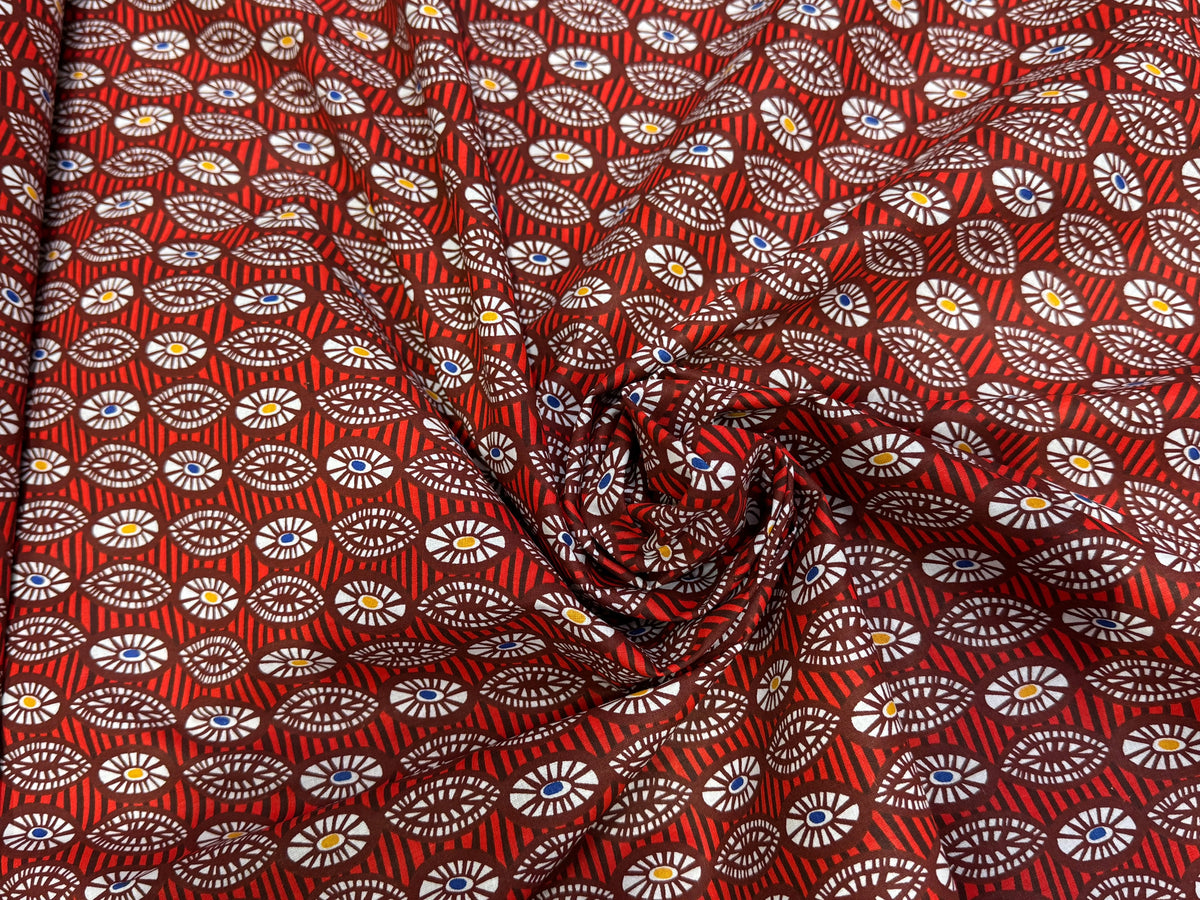 PERCALE DE COTON OUAGA ROUGE 150 CM - My Little Coupon