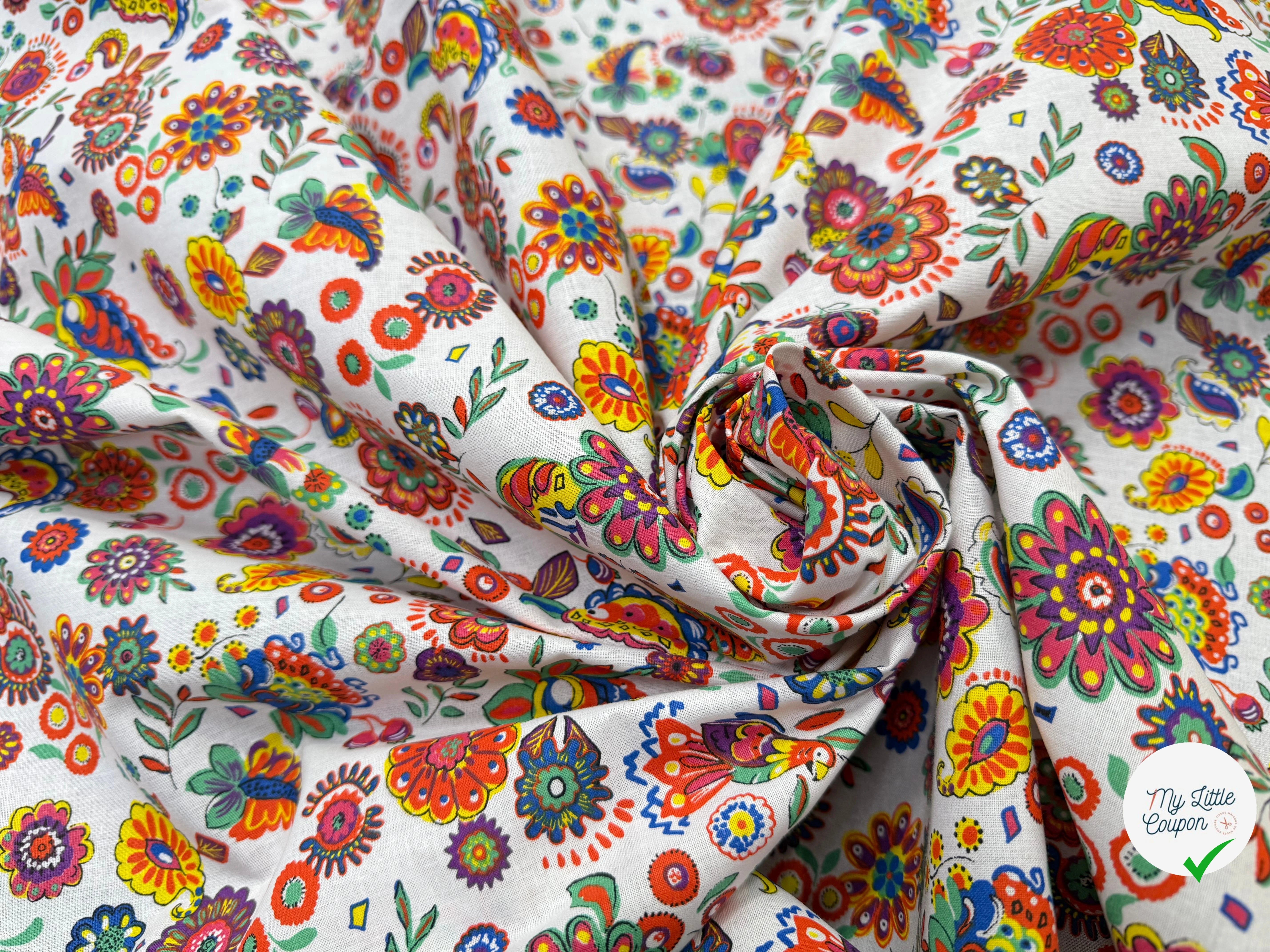PERCALE DE COTON PAREO BLANC 150 CM - My Little Coupon