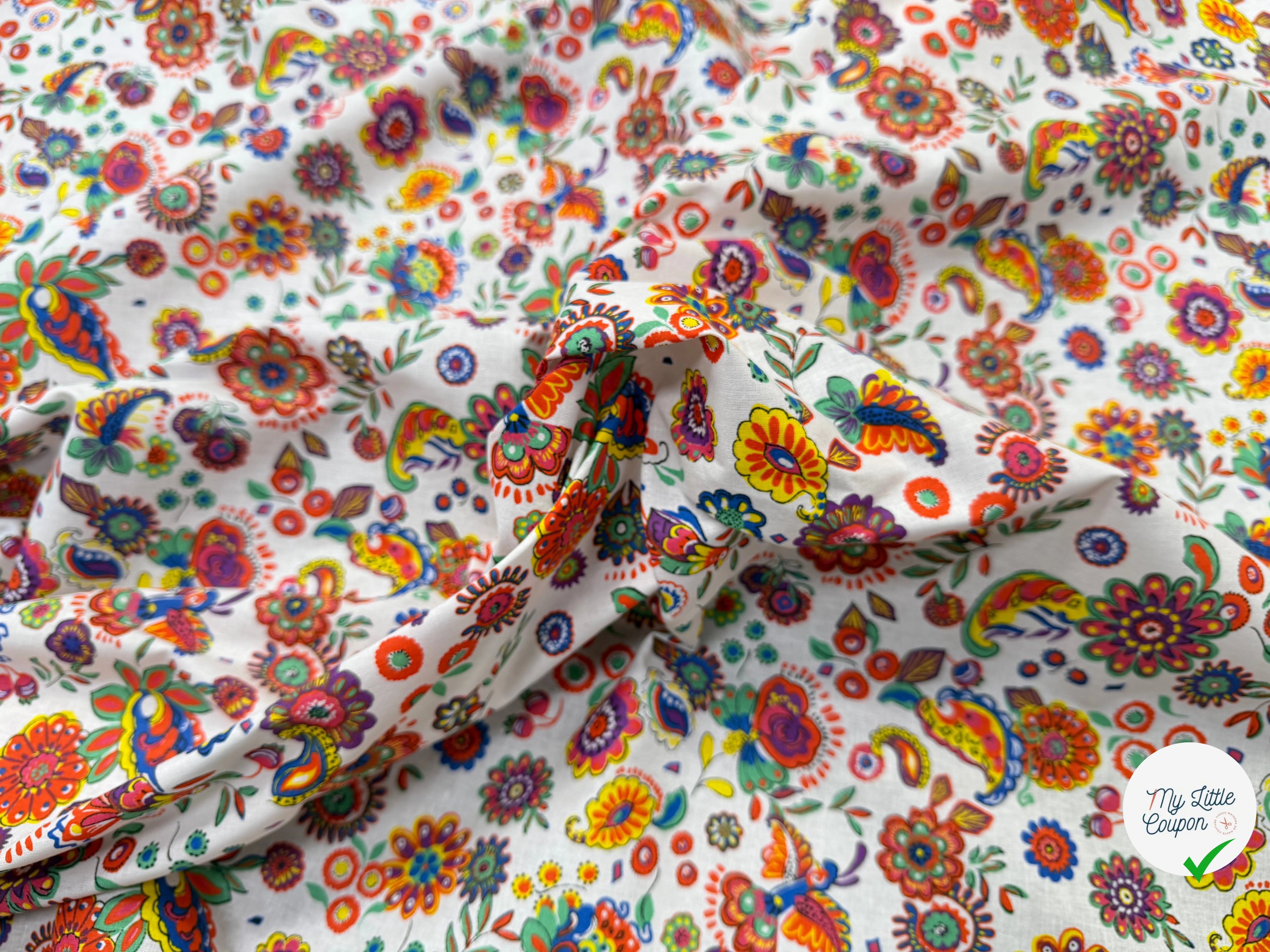 PERCALE DE COTON PAREO BLANC 150 CM - My Little Coupon