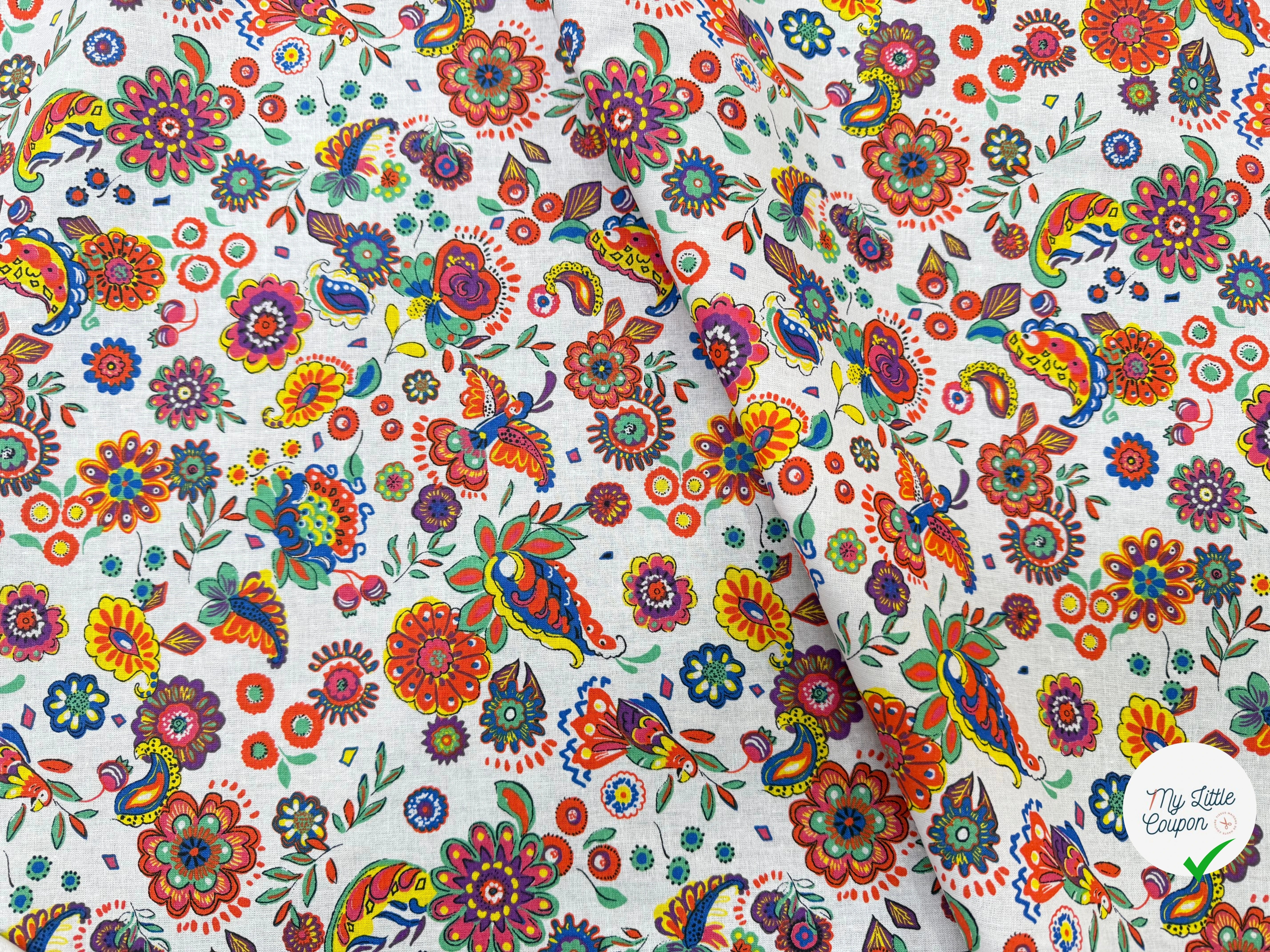 PERCALE DE COTON PAREO BLANC 150 CM - My Little Coupon