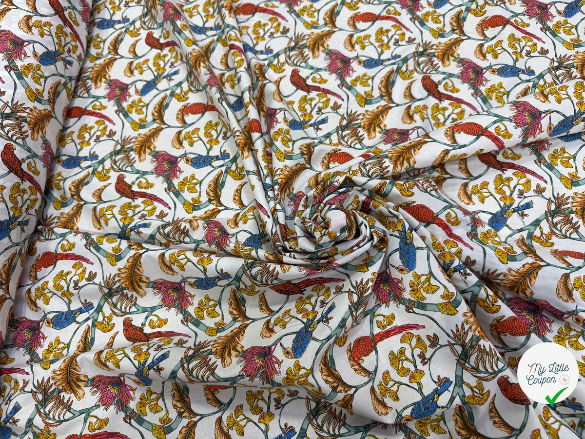 PERCALE DE COTON PLENITUDE BLANC 150 CM - My Little Coupon