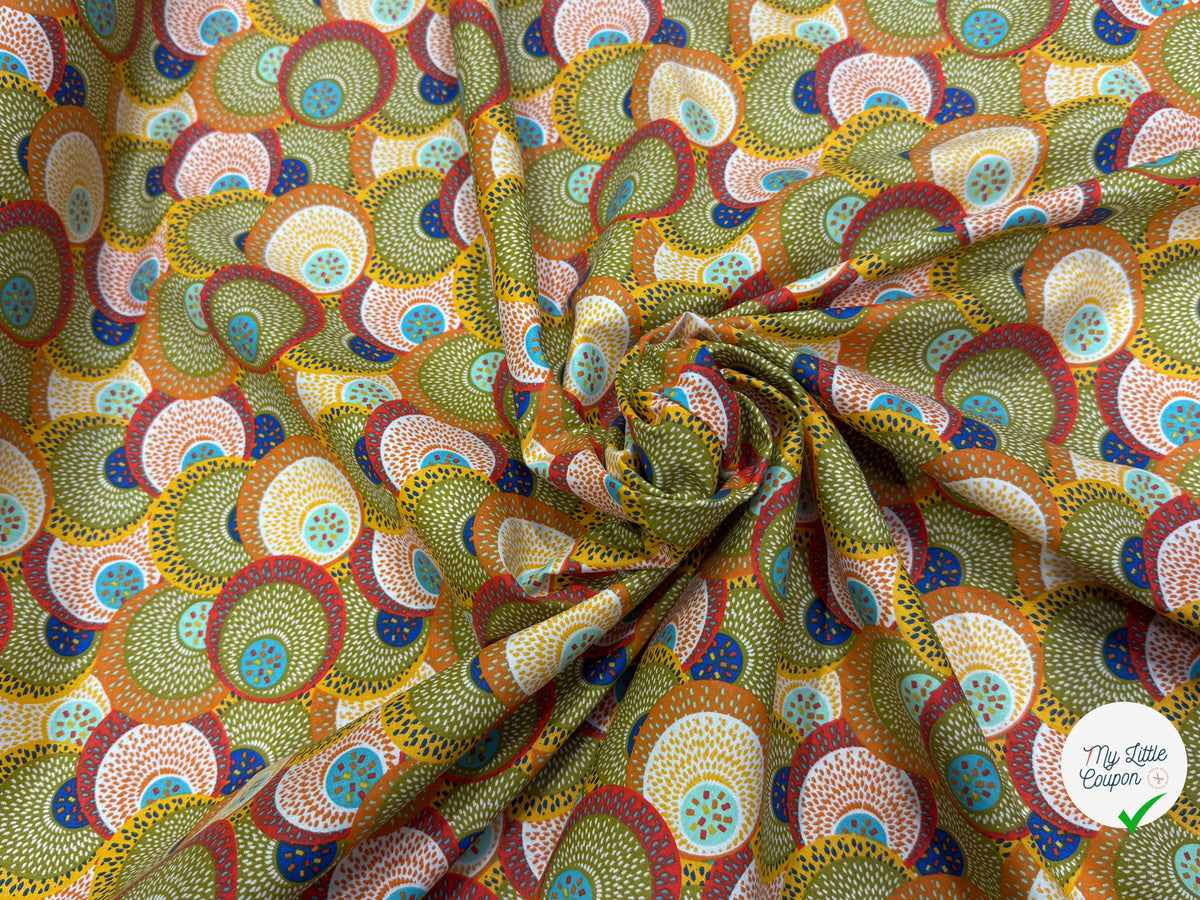 PERCALE DE COTON SAHEL KAKI 150 CM - My Little Coupon