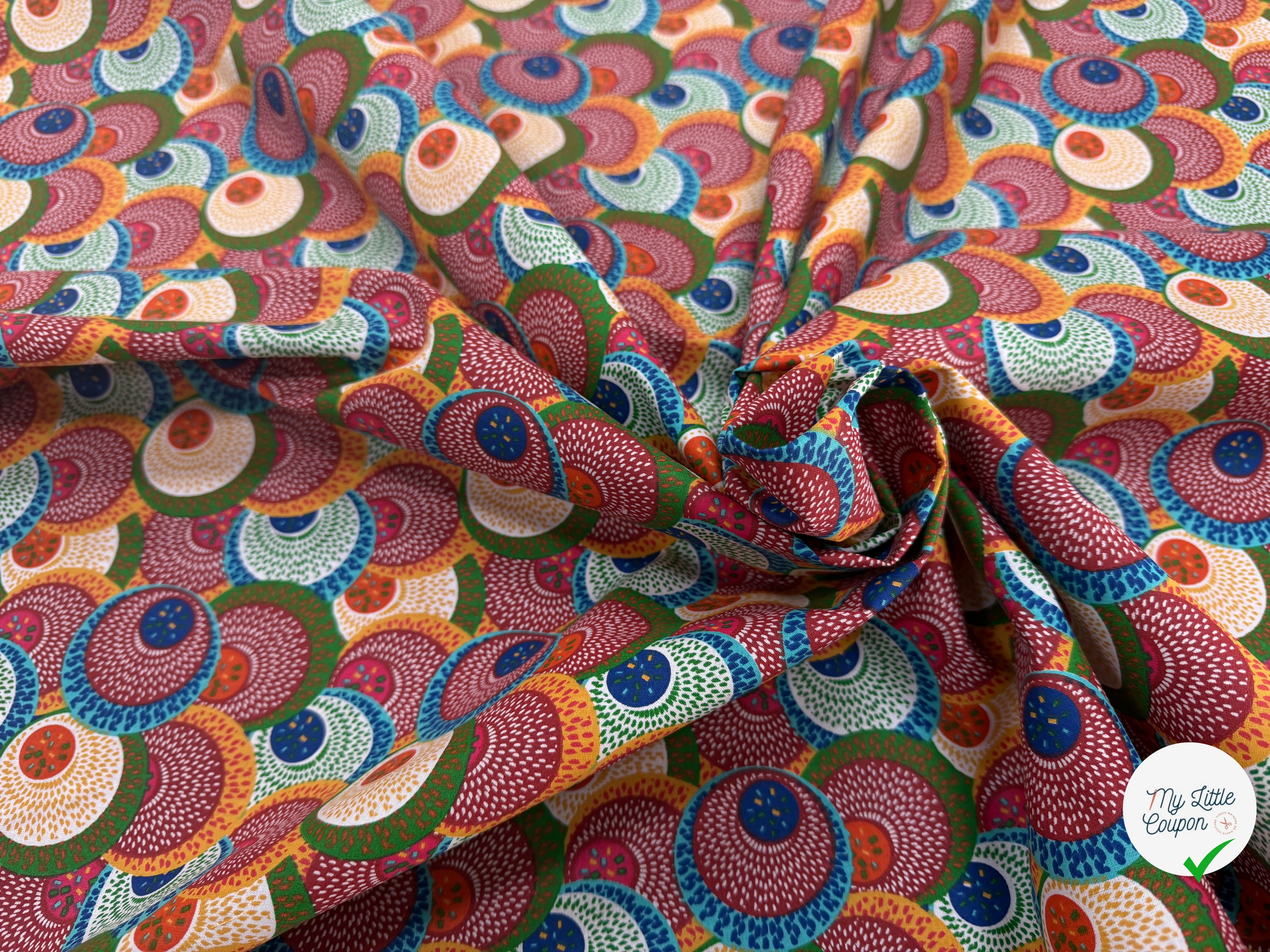 PERCALE DE COTON SAHEL MULTICO 150 CM - My Little Coupon