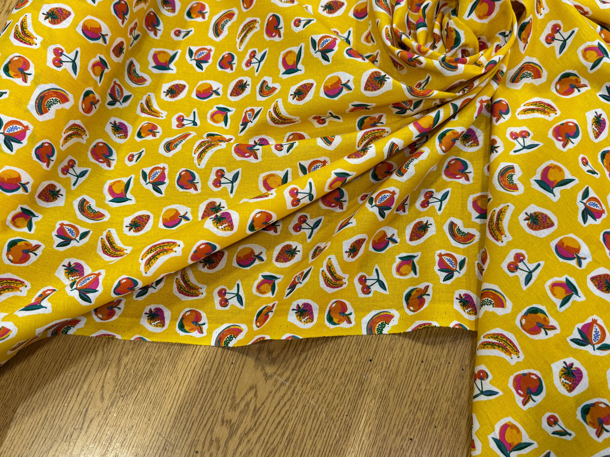 PERCALE DE COTON SIROP JAUNE 150 CM - My Little Coupon