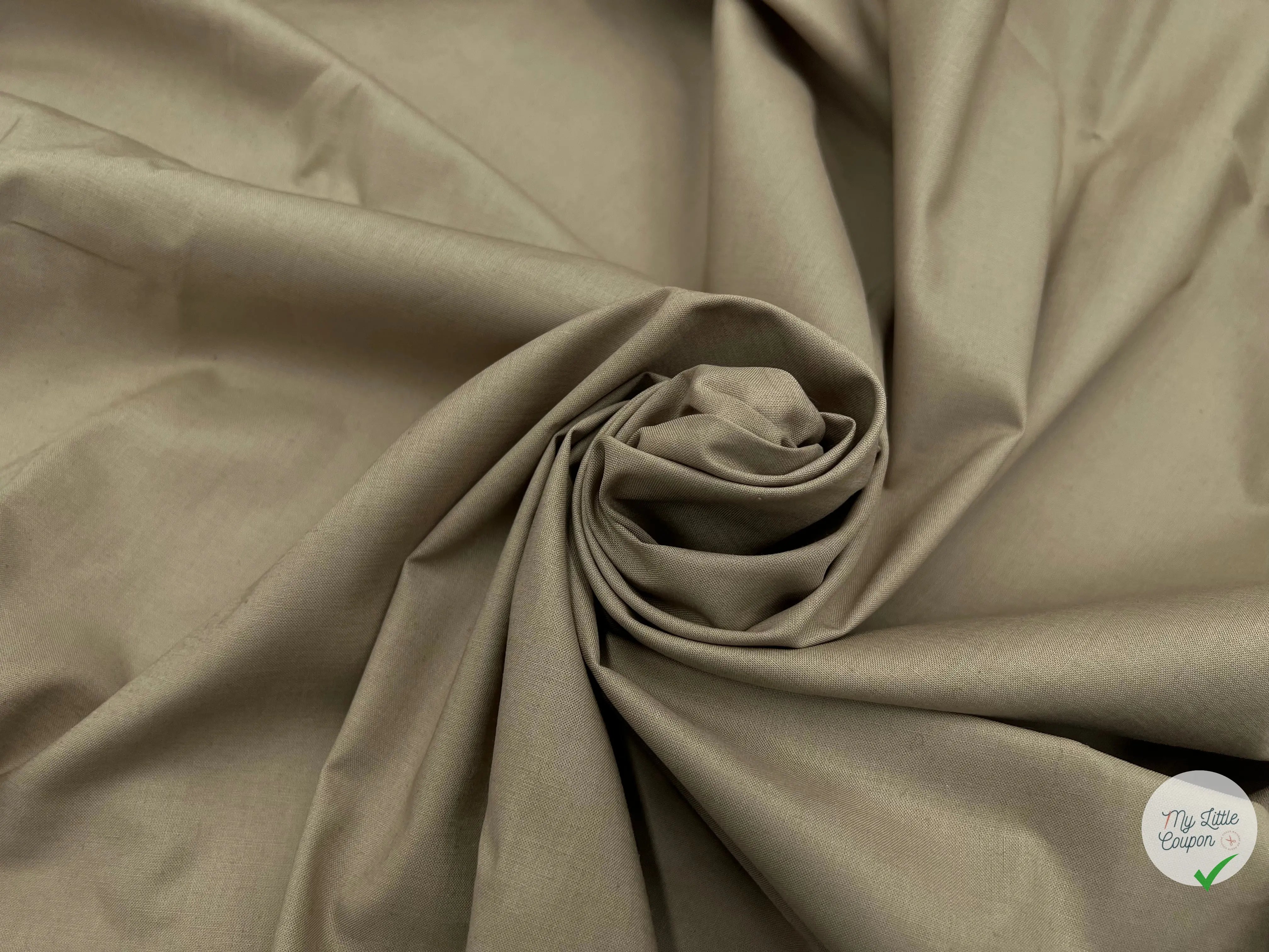 PERCALE DE COTON TABAC - coupon de tissu de 3 mĂštres - My Little Coupon - tissu - coudre