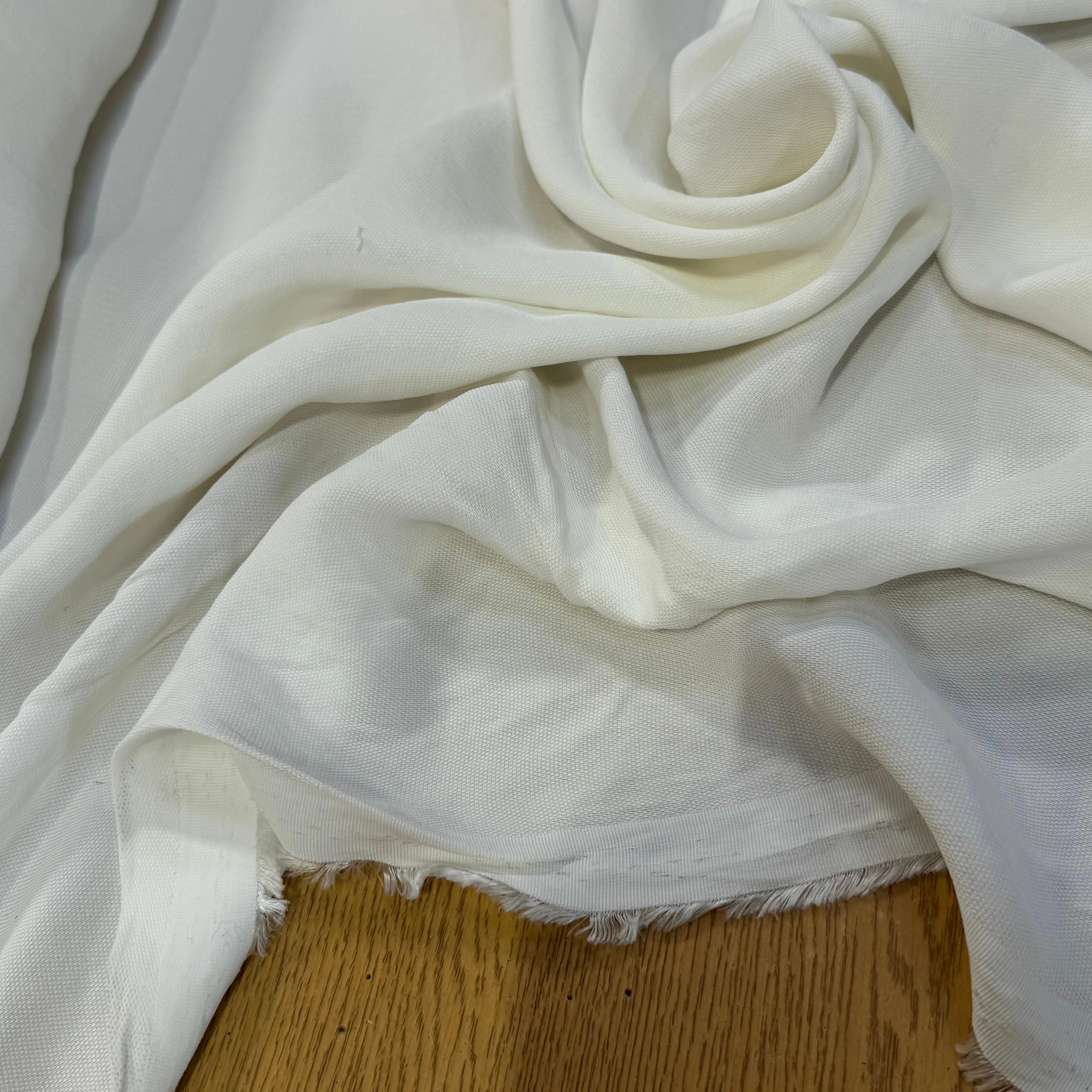 PIQUÉ ACETATE VISCOSE FLUIDE BLANC 33% VISCOSE - My Little Coupon