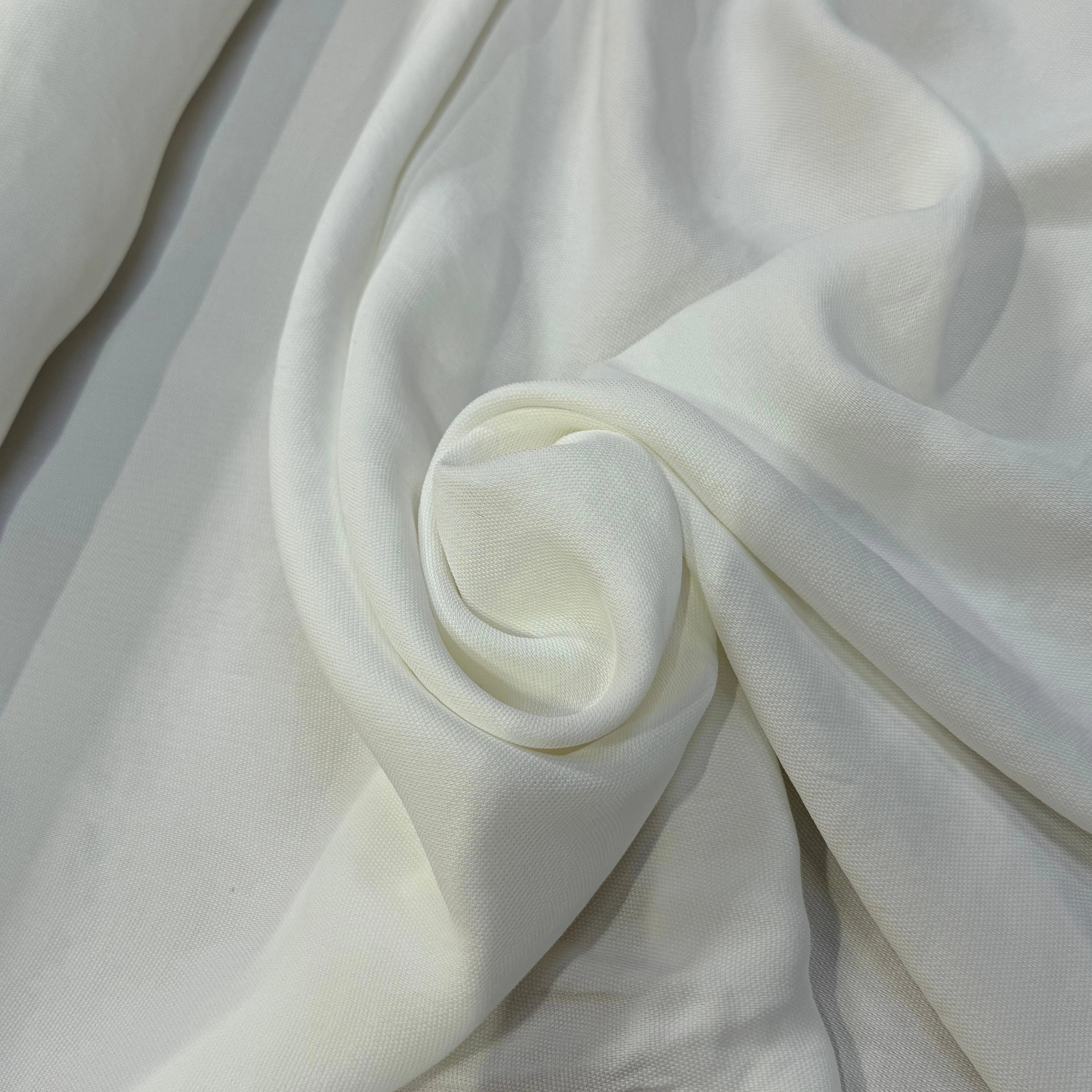 PIQUÉ ACETATE VISCOSE FLUIDE BLANC 33% VISCOSE - My Little Coupon