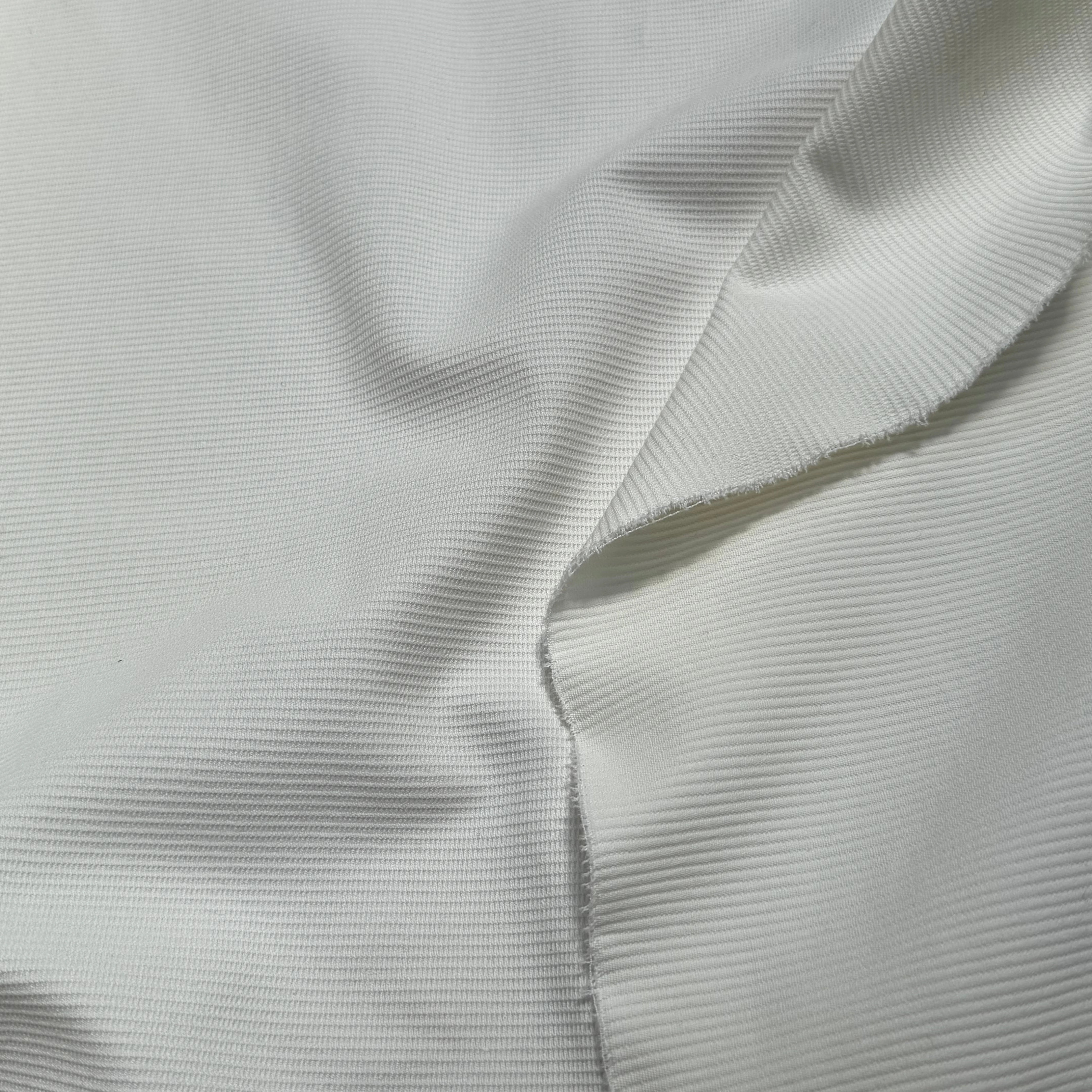 PIQUÉ COTON STRETCH BLANC CASSÉ PARFAITE TENUE - My Little Coupon