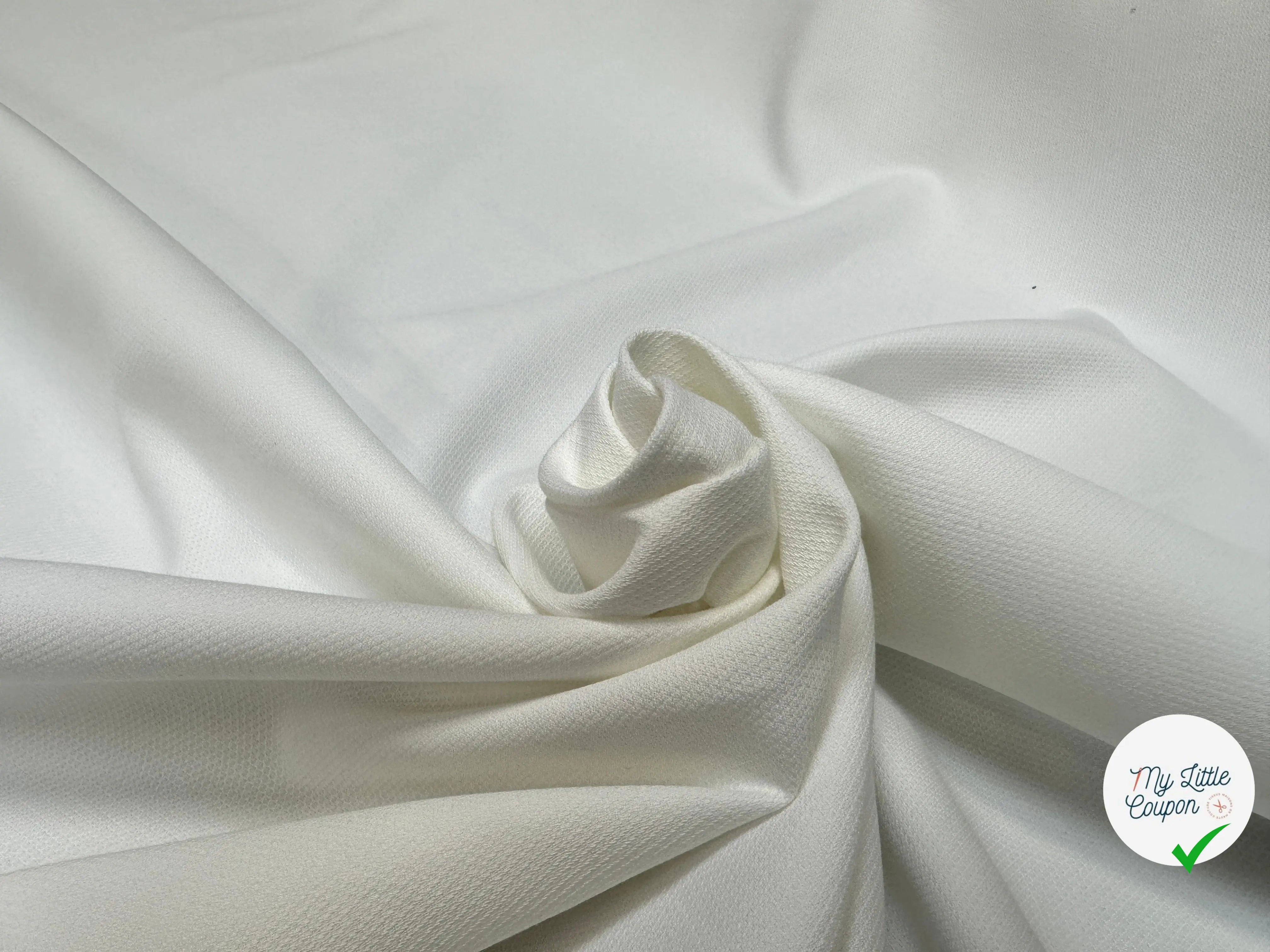 PIQUÉ DE COTON BLANC ITALIEN - My Little Coupon