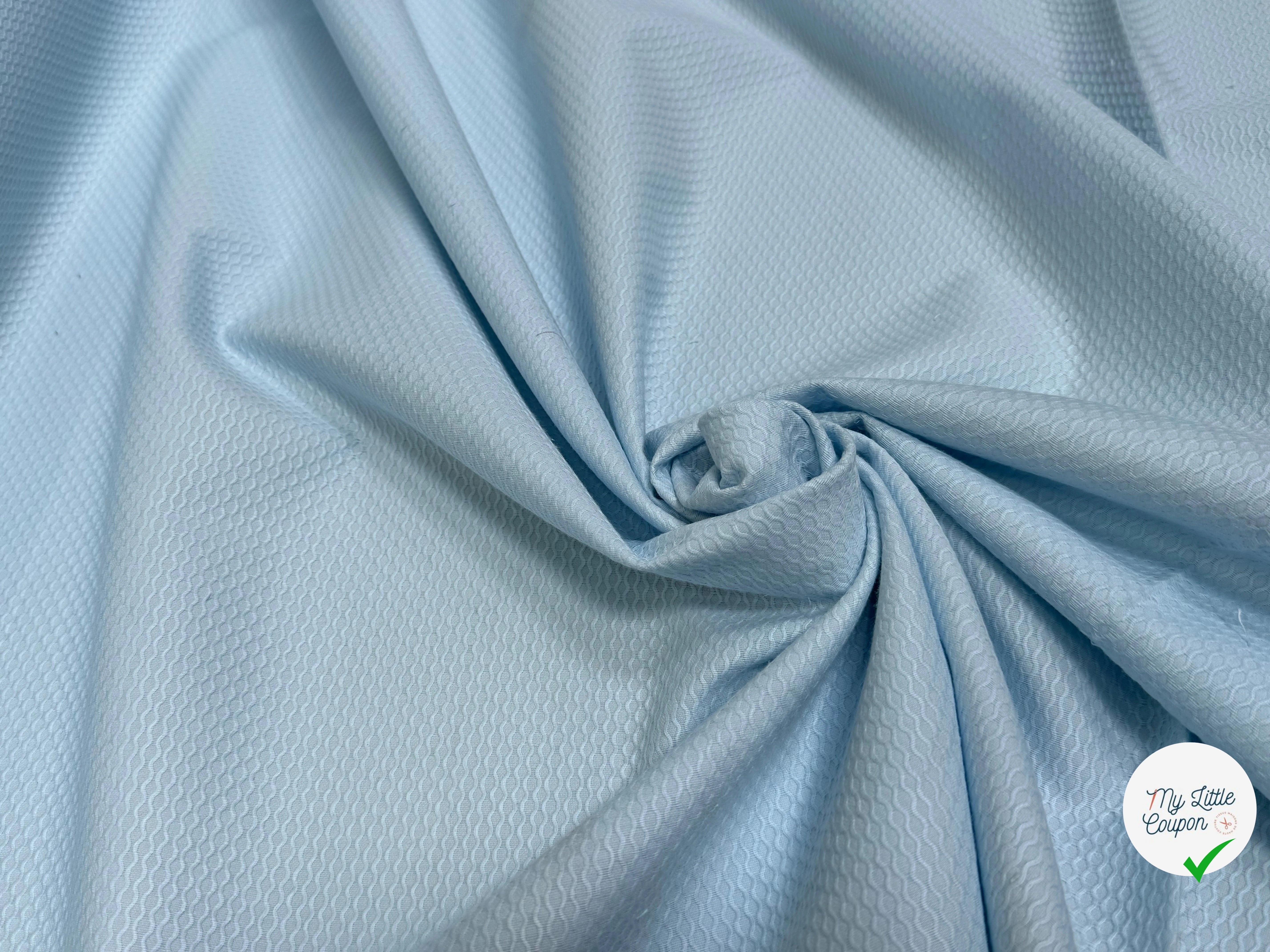 PIQUÉ DE COTON BLEU CIEL - My Little Coupon