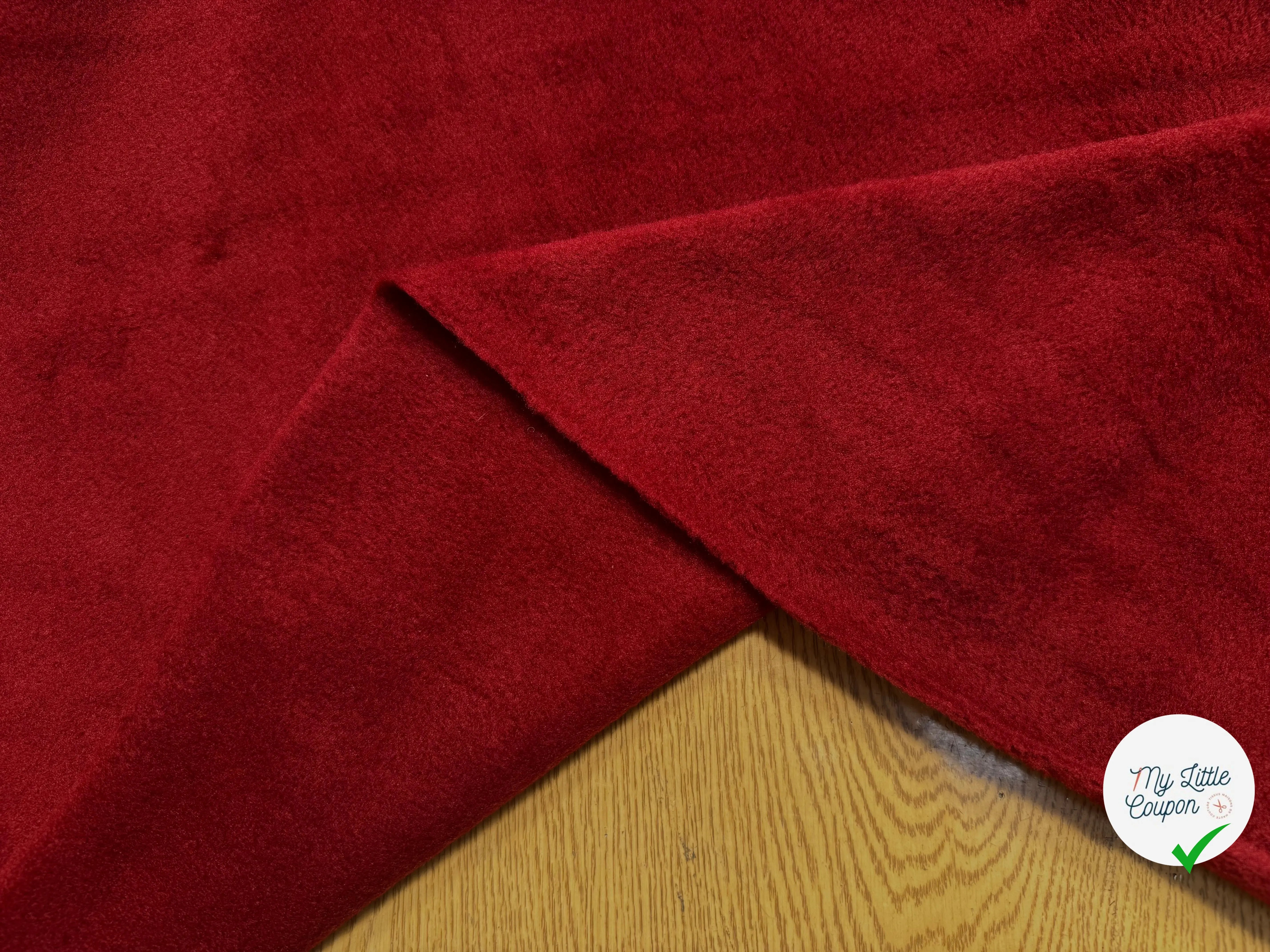 POLAIRE BORDEAUX UNI ÉPAIS DOUBLE FACE - My Little Coupon