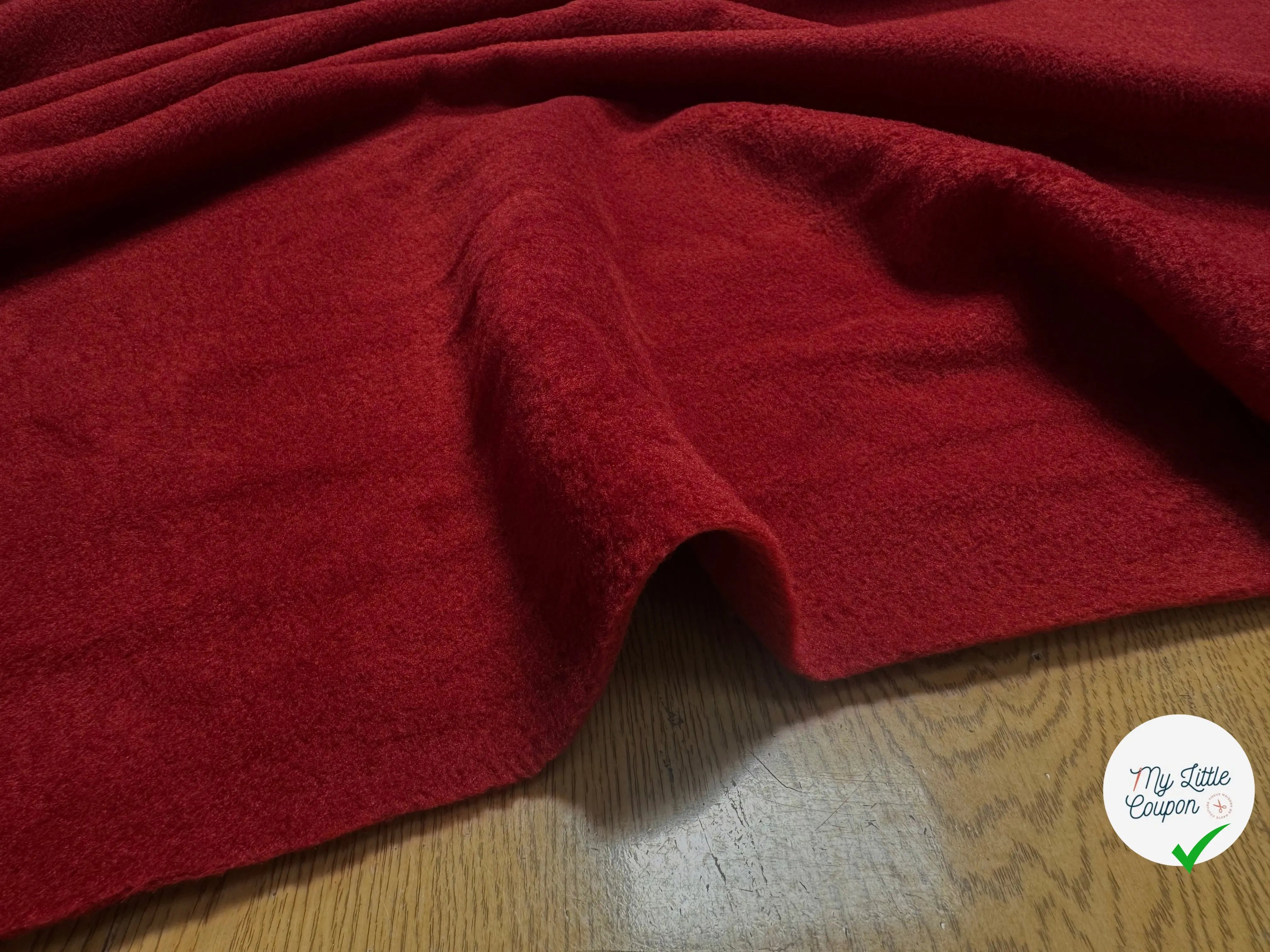 POLAIRE BORDEAUX UNI ÉPAIS DOUBLE FACE - My Little Coupon