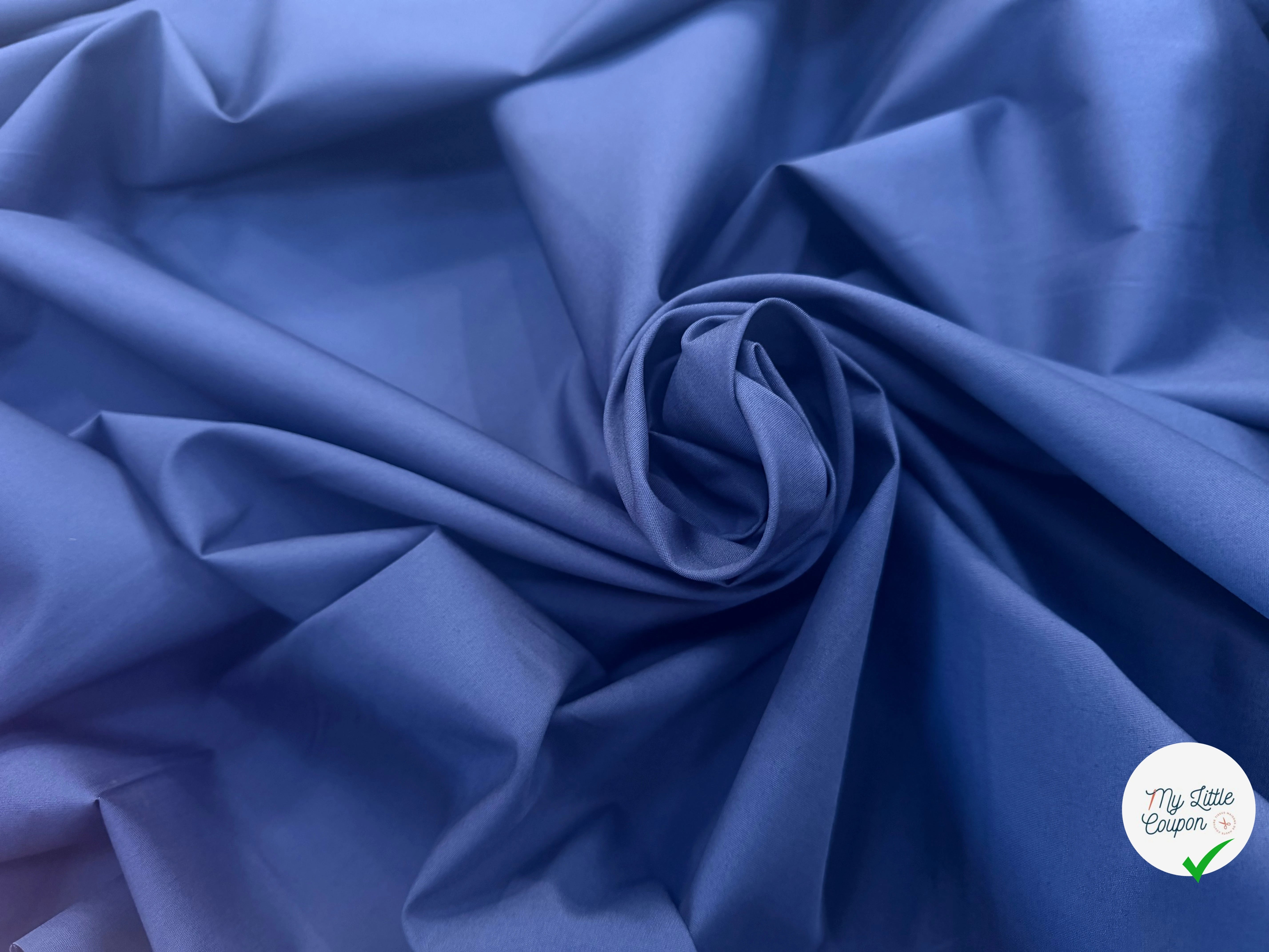 POPELINE COTON INDIGO LAIZE 150 - My Little Coupon