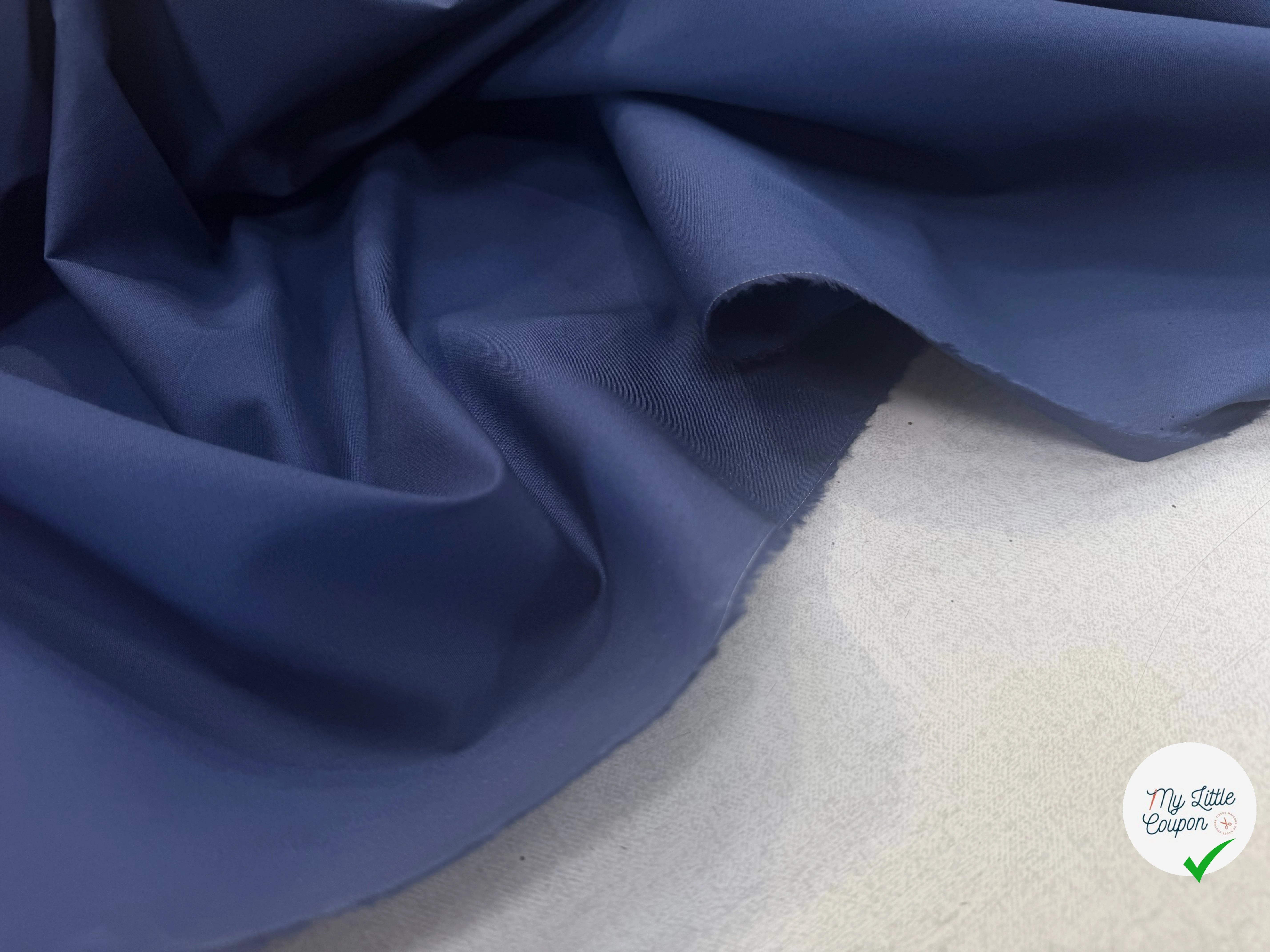 POPELINE COTON INDIGO LAIZE 150 - My Little Coupon