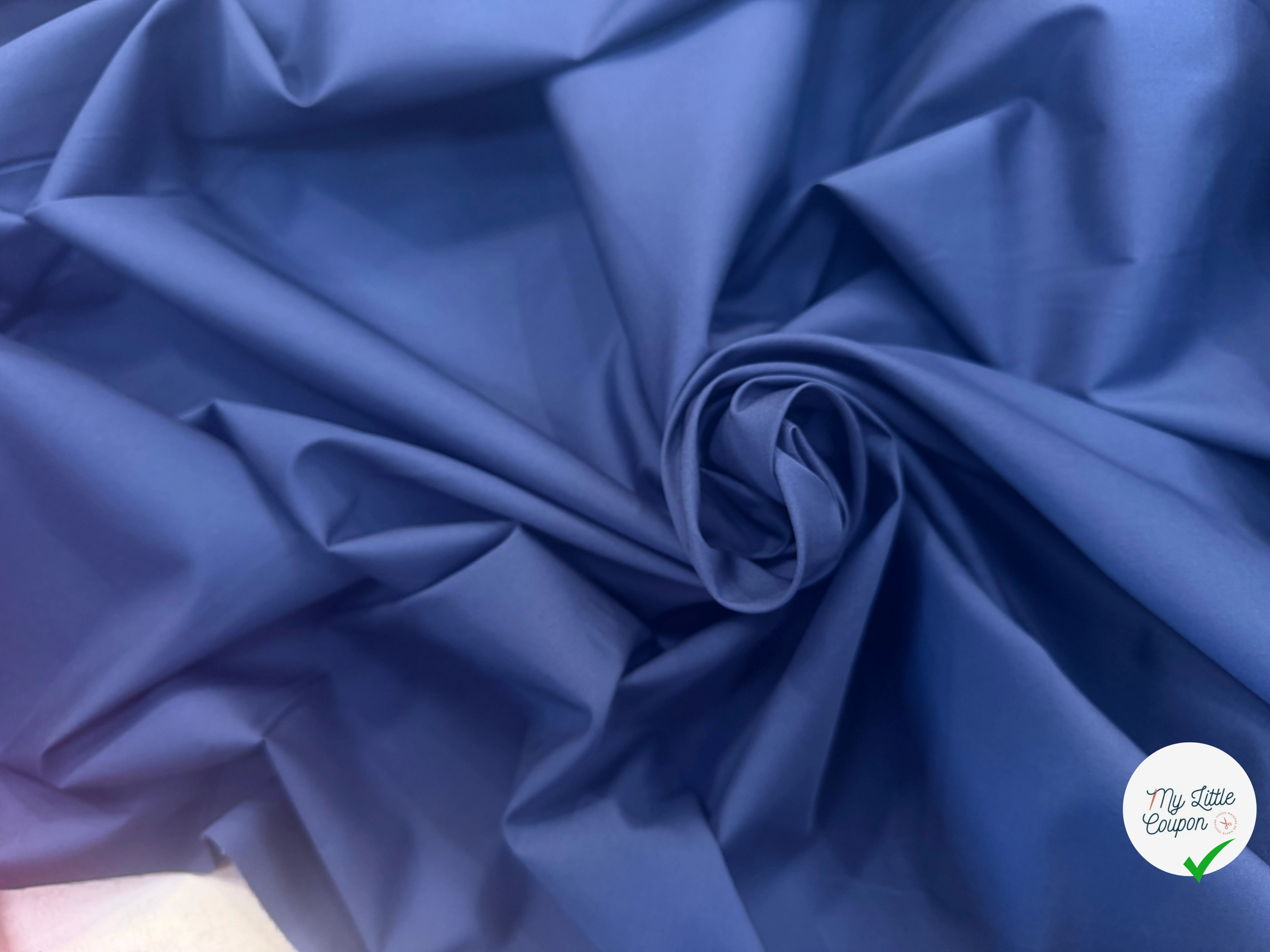 POPELINE COTON INDIGO LAIZE 150 - My Little Coupon
