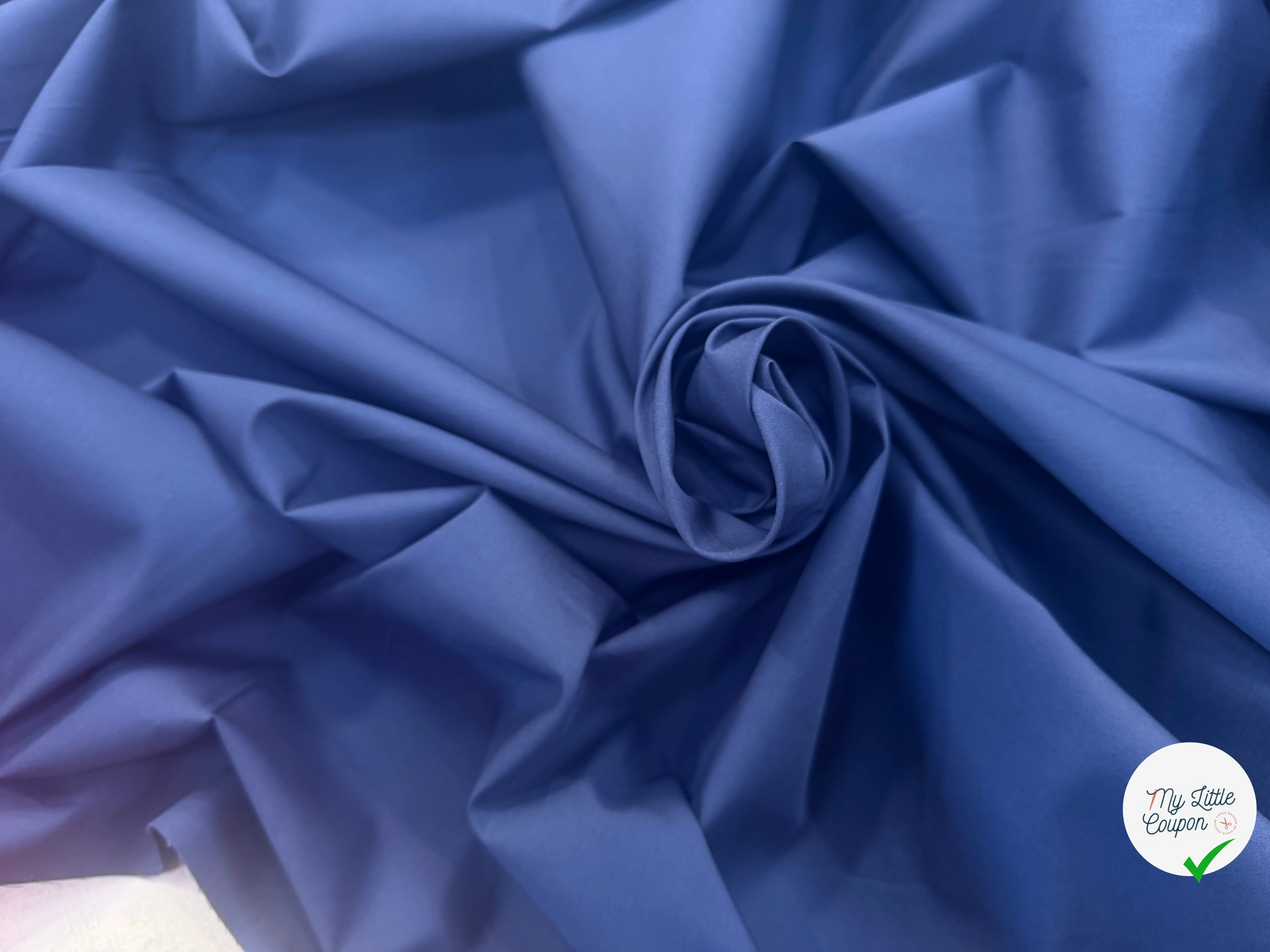 POPELINE COTON INDIGO LAIZE 150 - My Little Coupon