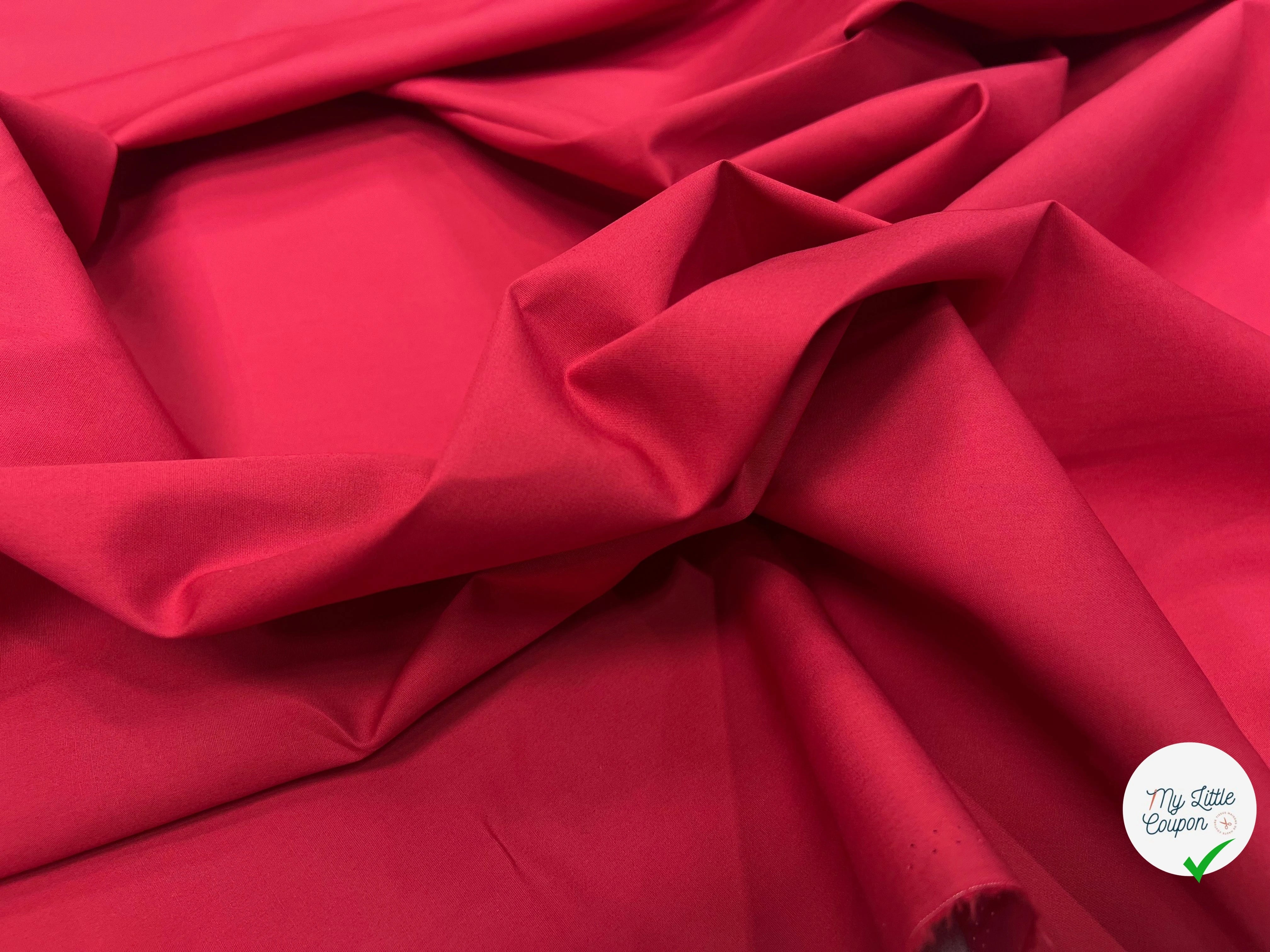 POPELINE COTON MERCERISE GRIOTTE LAIZE 150 - My Little Coupon