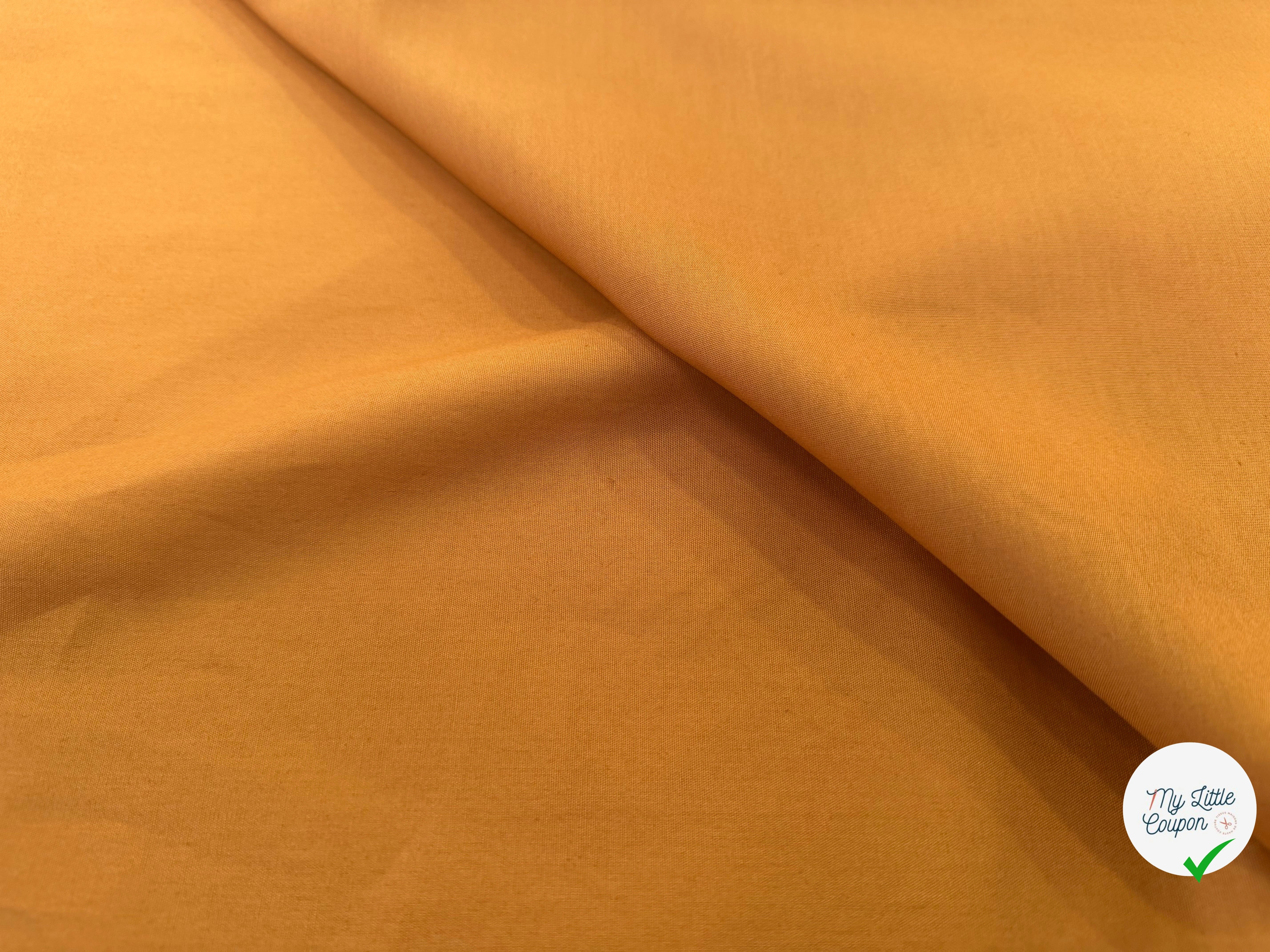 POPELINE COTON OCRE LAIZE 150 - My Little Coupon