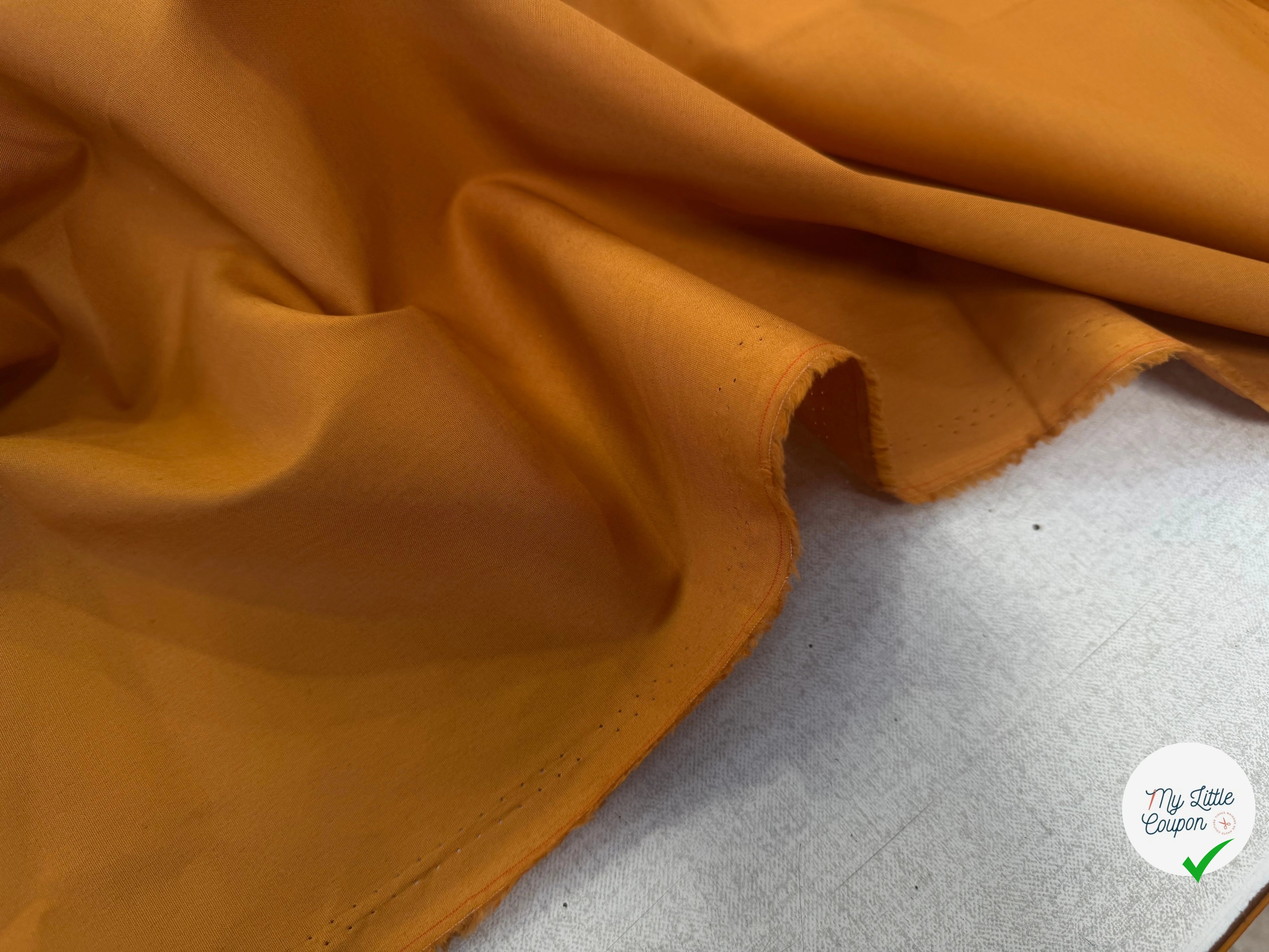 POPELINE COTON OCRE LAIZE 150 - My Little Coupon