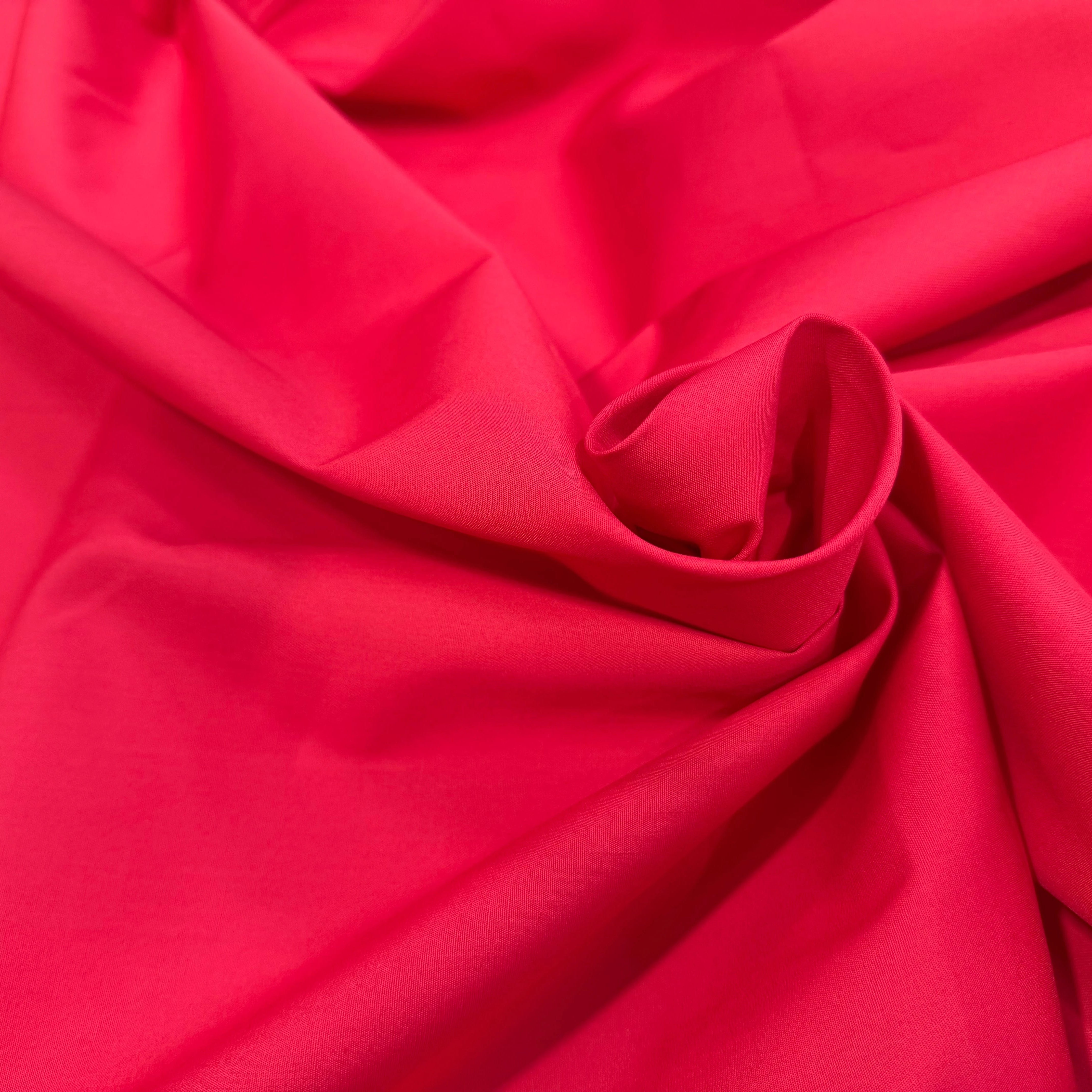 POPELINE COTON ROUGE LAIZE 150 - My Little Coupon