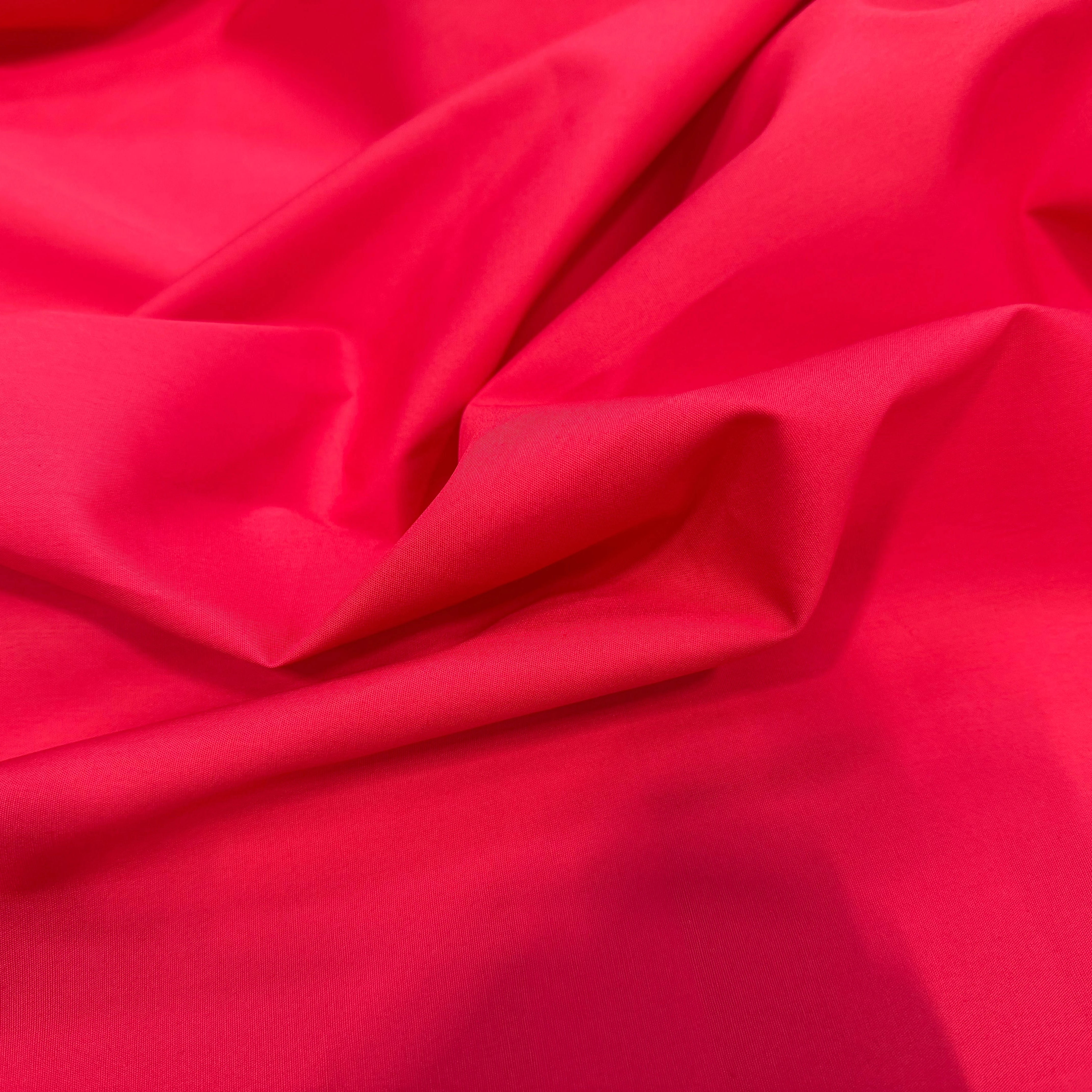 POPELINE COTON ROUGE LAIZE 150 - My Little Coupon