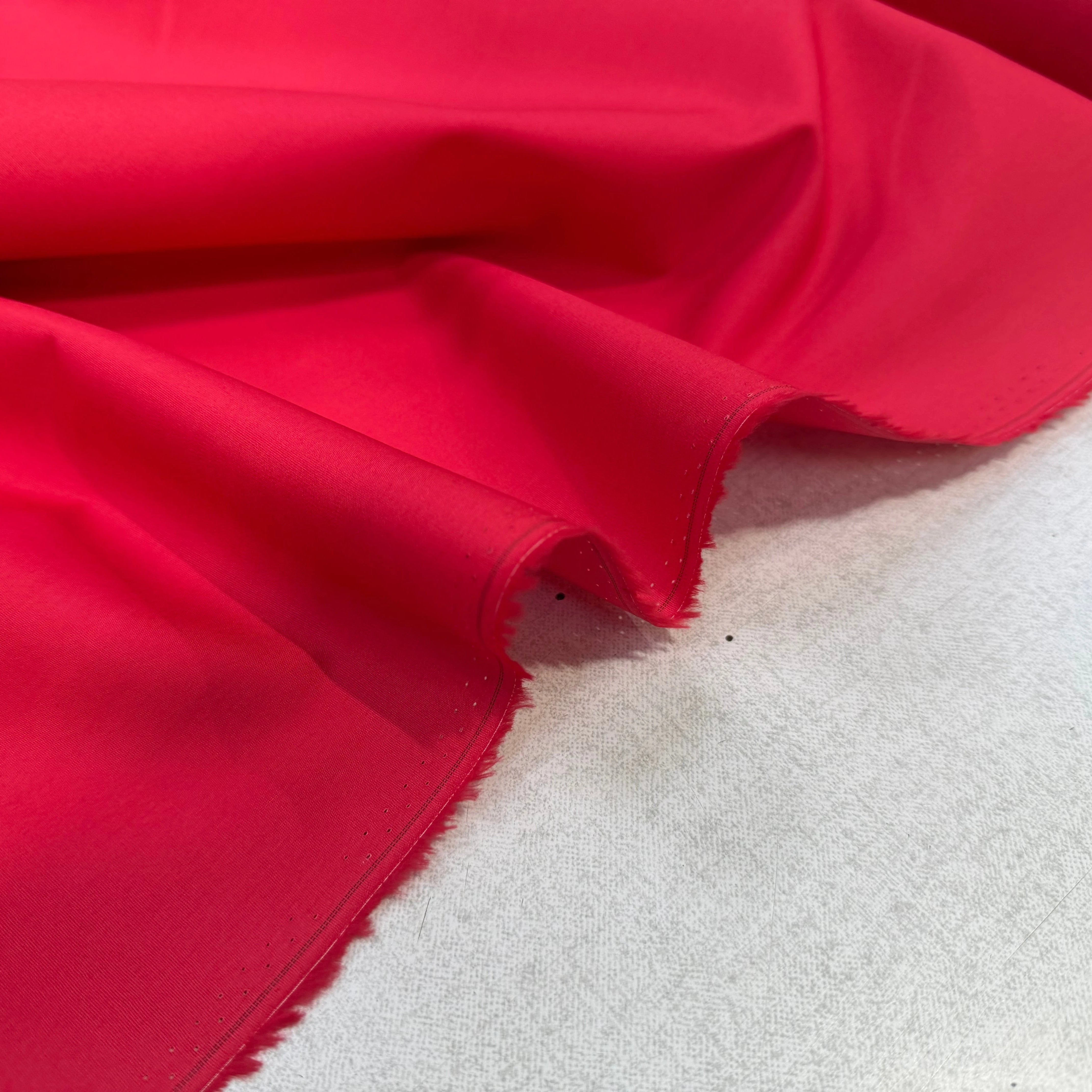 POPELINE COTON ROUGE LAIZE 150 - My Little Coupon